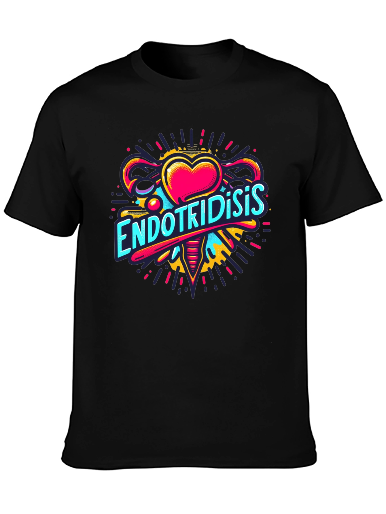 Endometriosis Awareness Black T-Shirt - 3