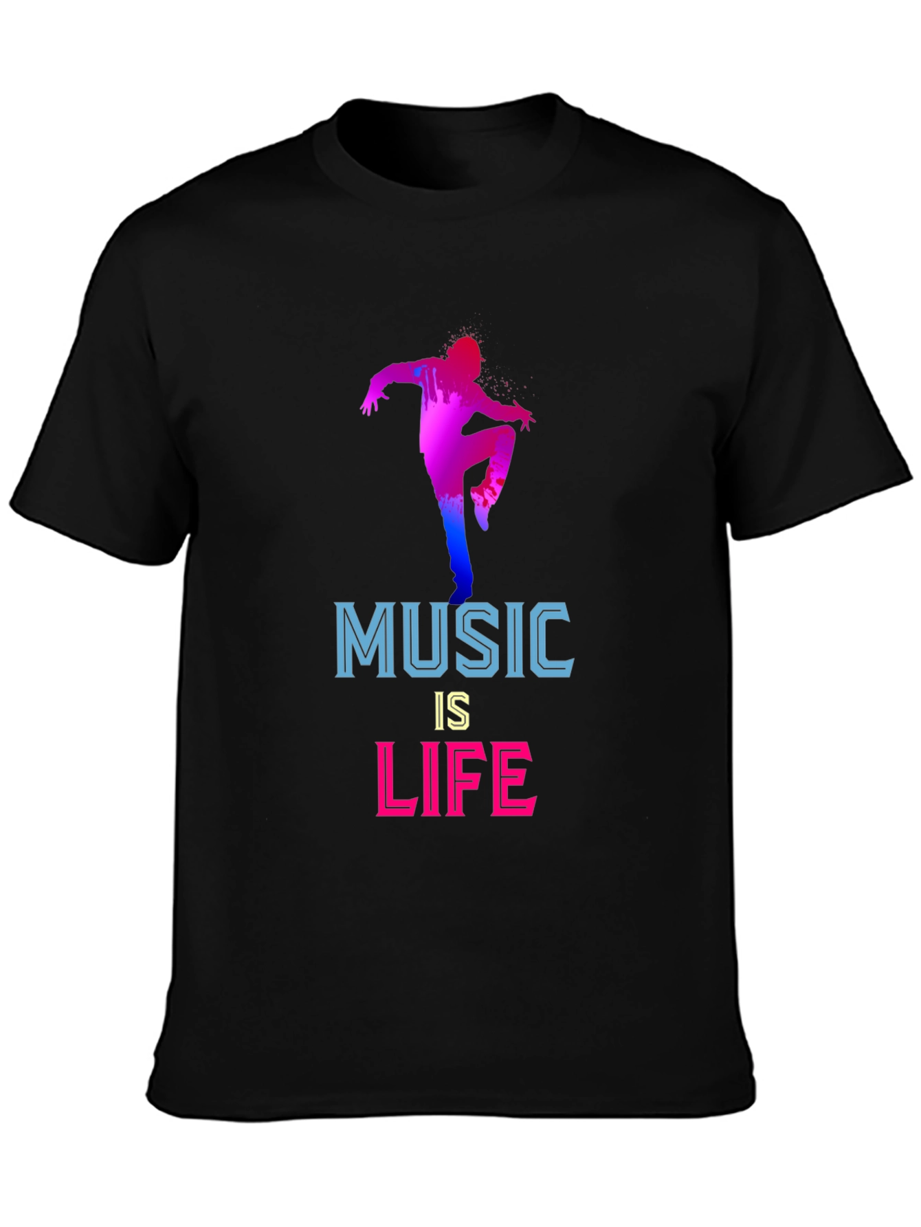 Black Music is Life Graphic T-Shirt view 3