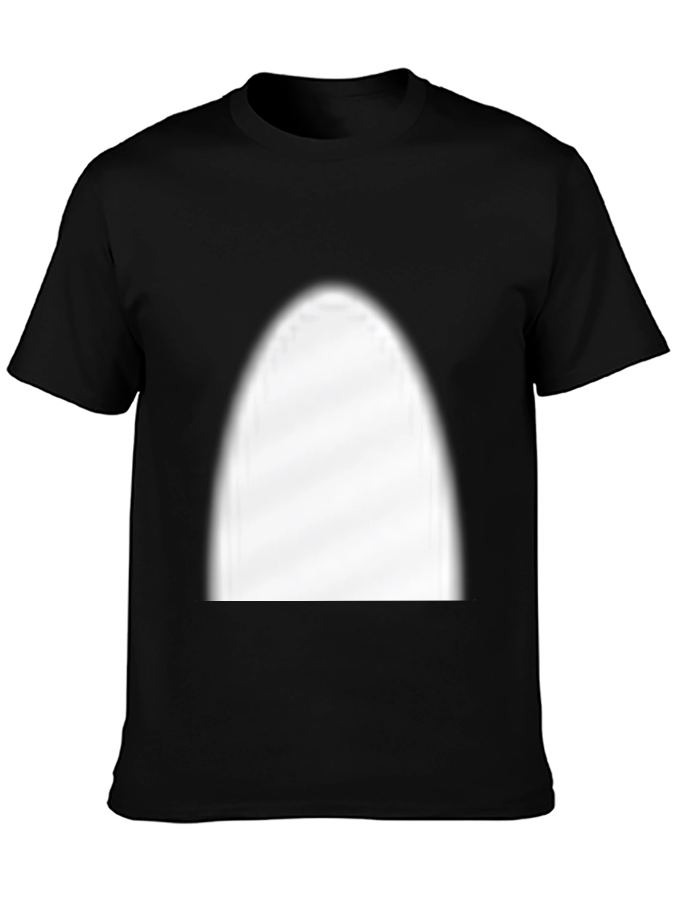 Black Black Graphic Tee - Unique White Print view 3