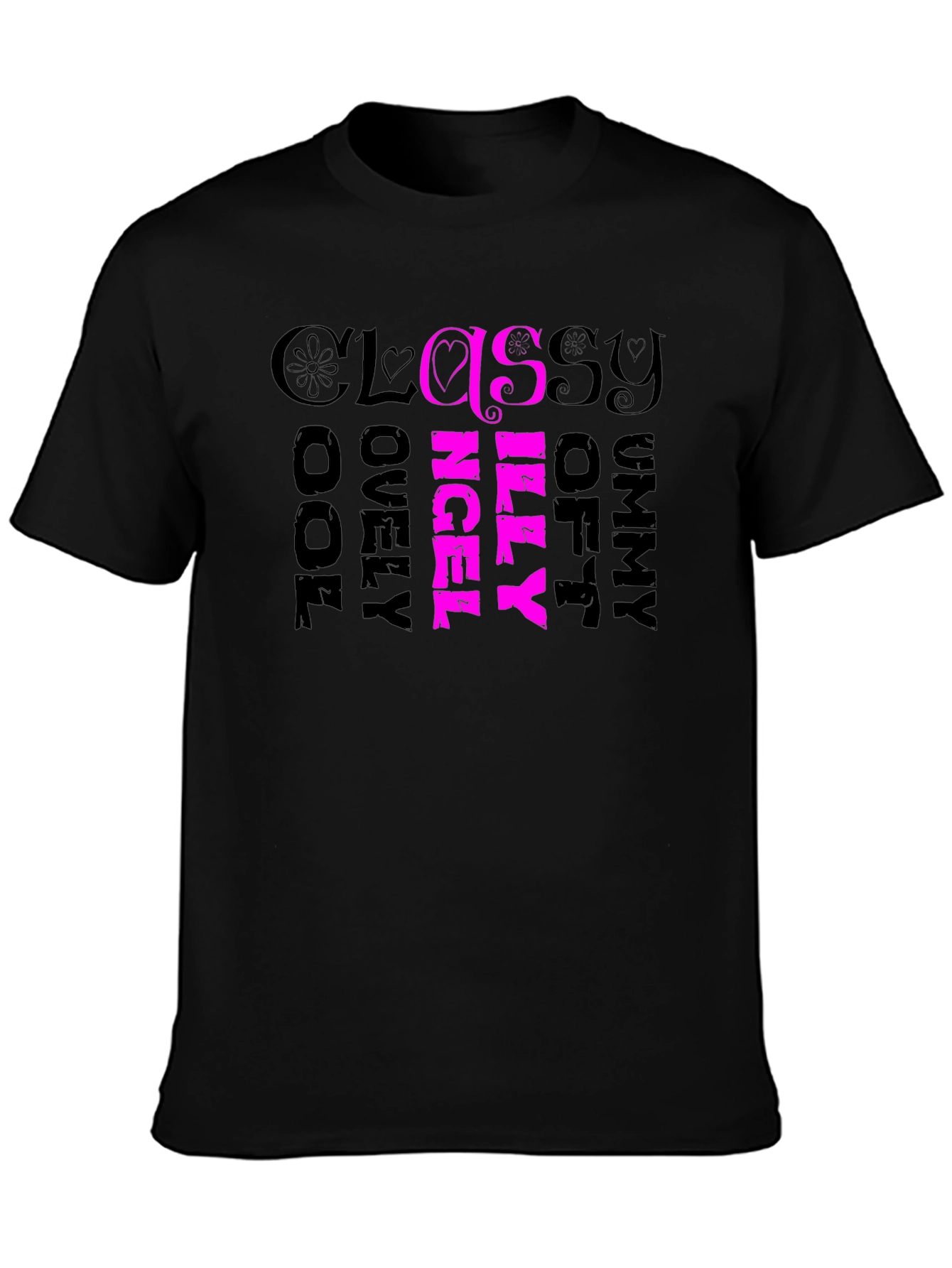 Black Classy Illy T-Shirt - Soft & Lovely view 3