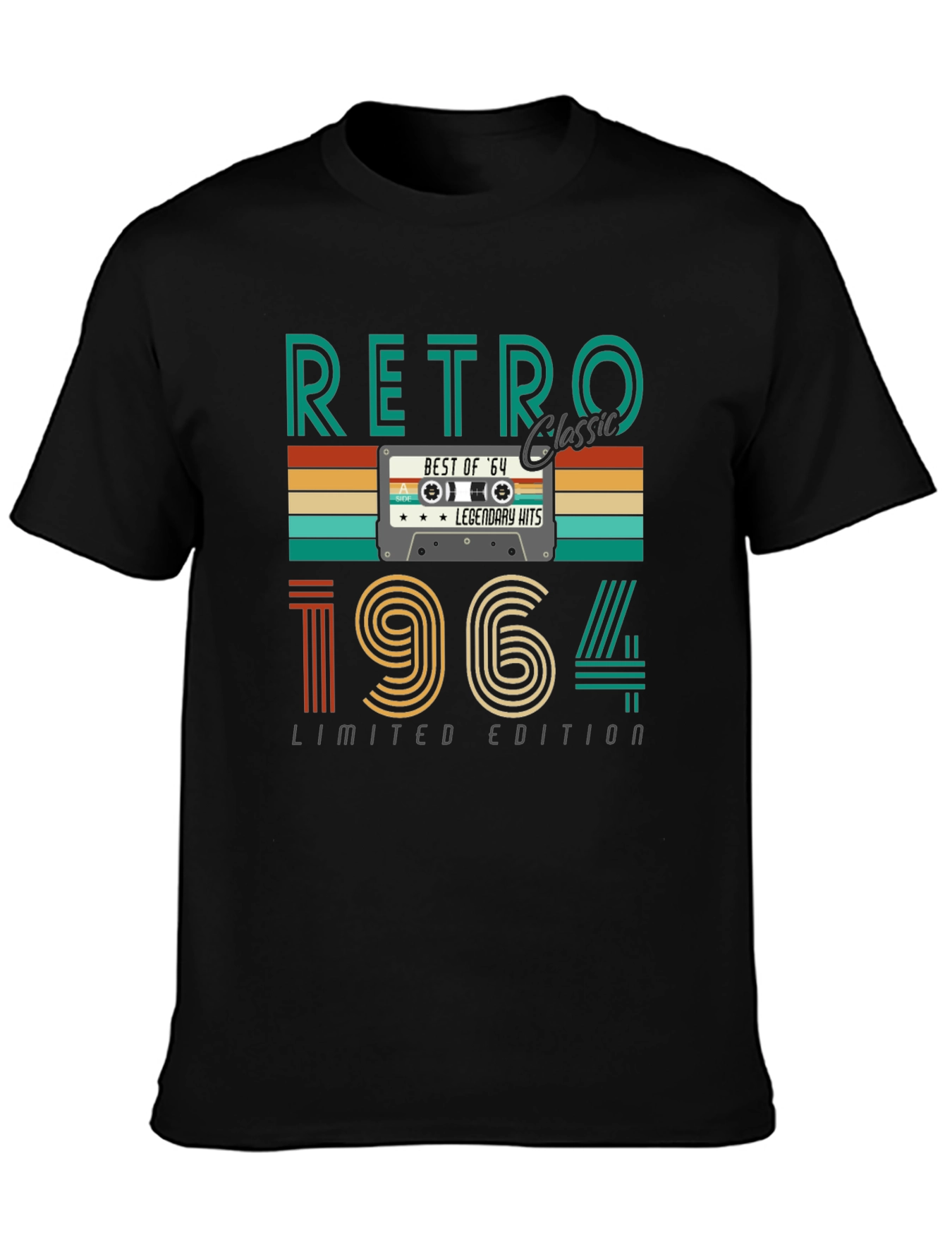 Black Retro 1964 Limited Edition Graphic Tee view 3