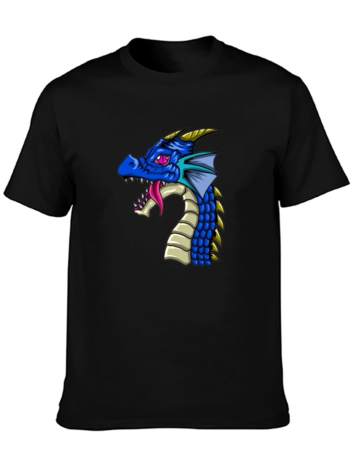 Black Dragon Graphic Print Black T-Shirt view 3
