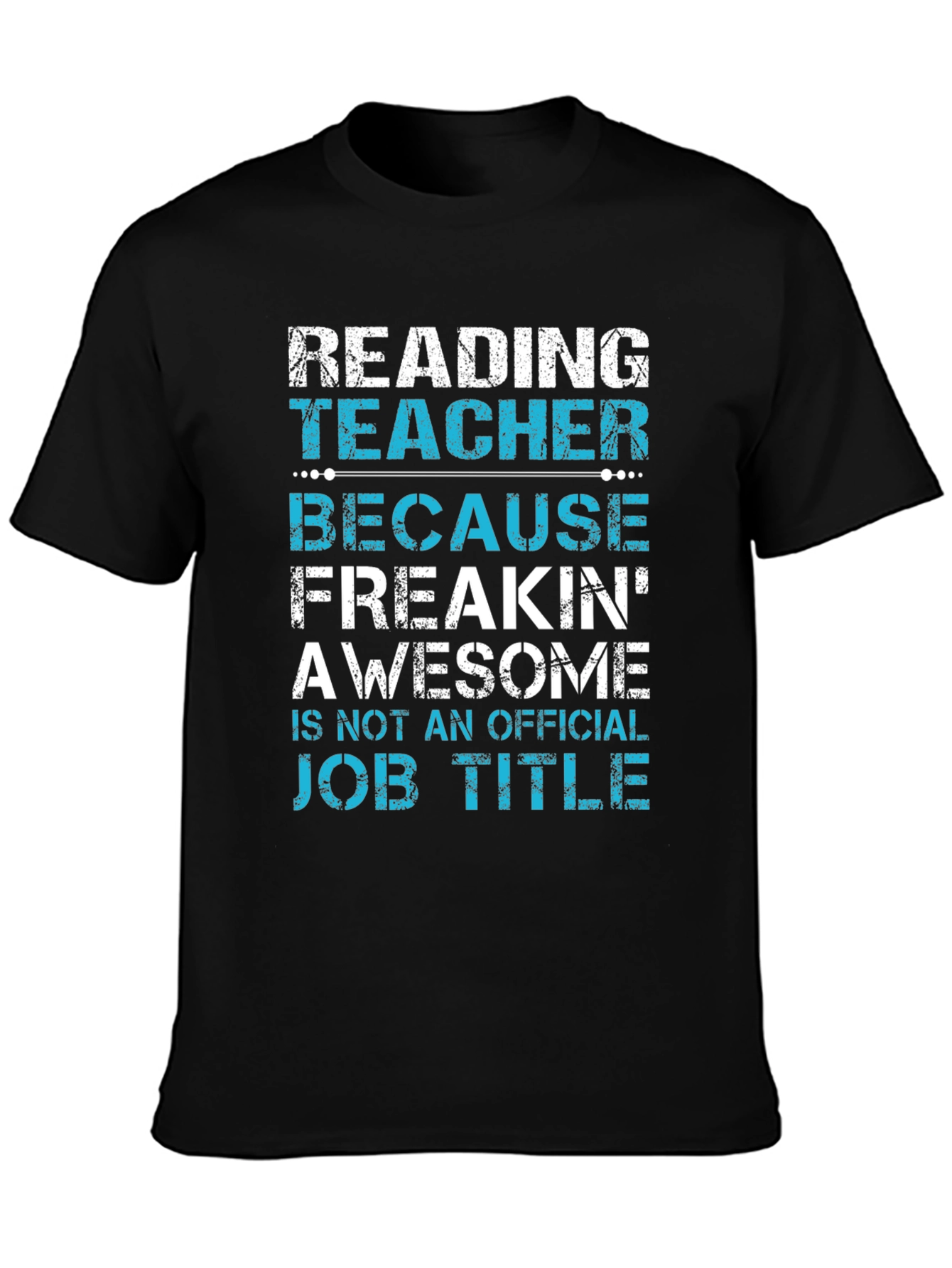 Black Reading Teacher Awesome Job Title T-Shirt view 3