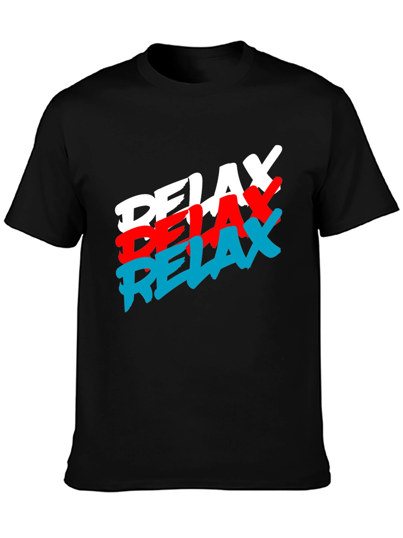 Black Relax Graphic Tee - Casual Comfort view 3