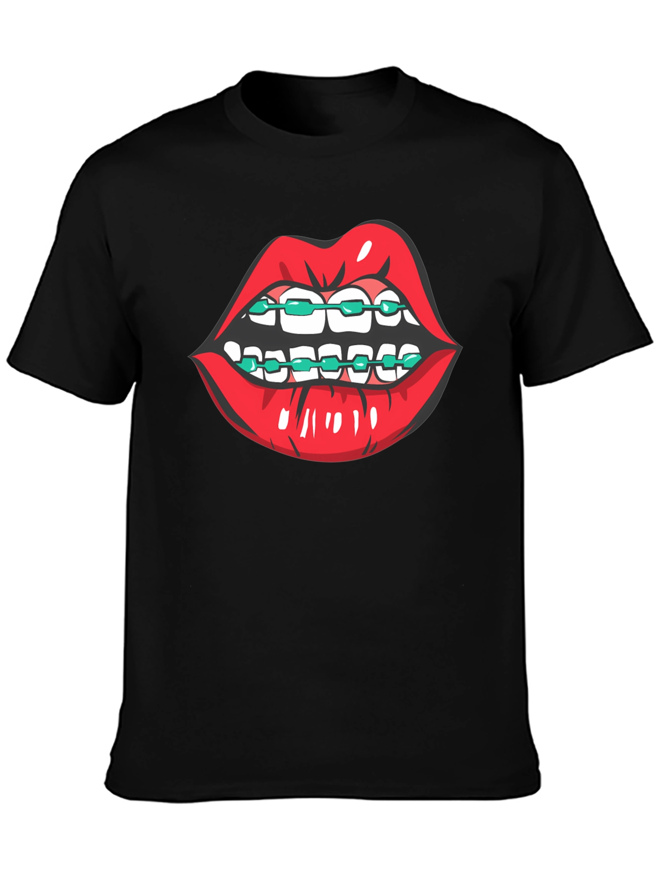 Black Lips with Braces Graphic Tee view 3