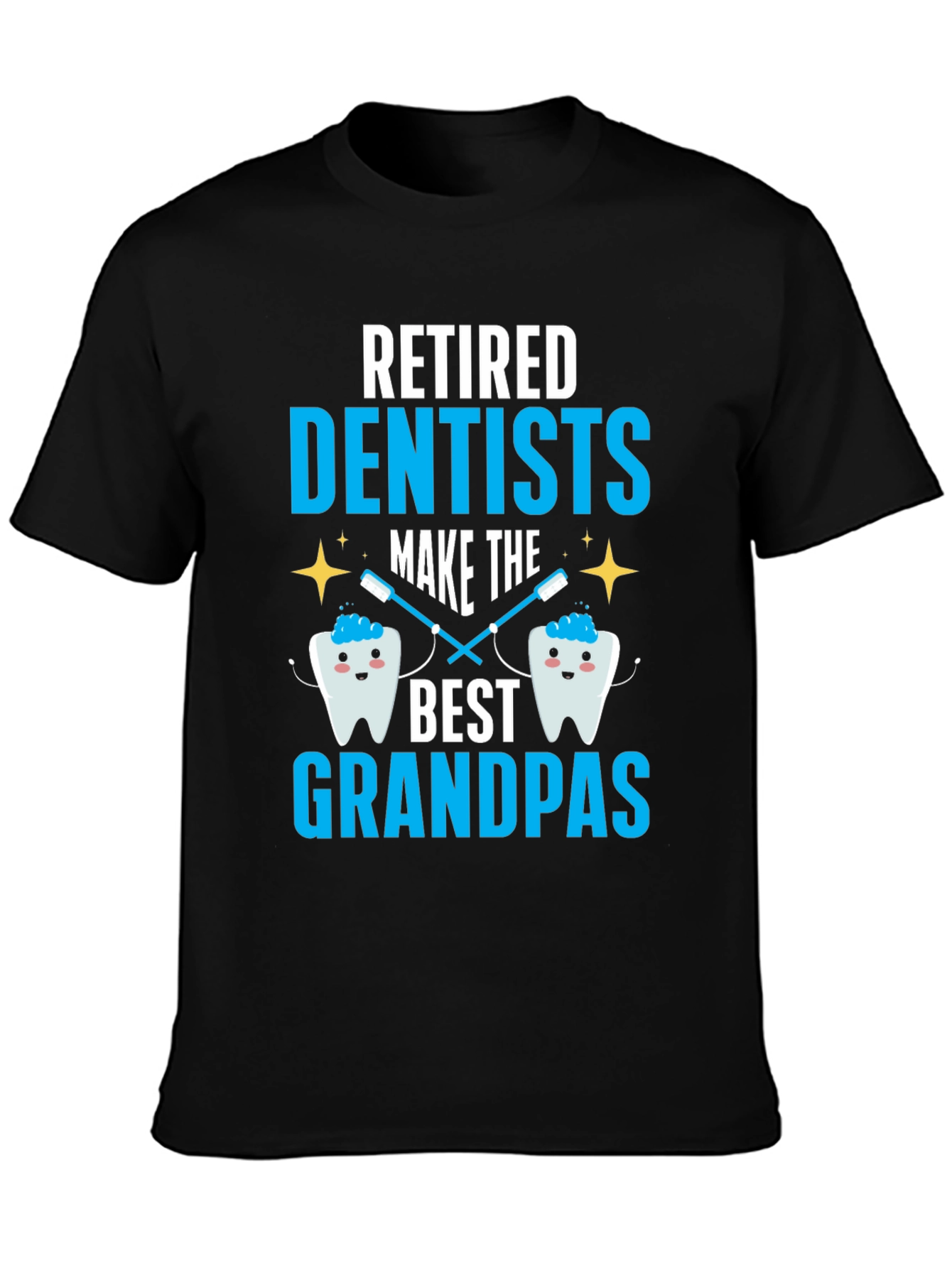 Black Retired Dentist Grandpas T-Shirt view 3