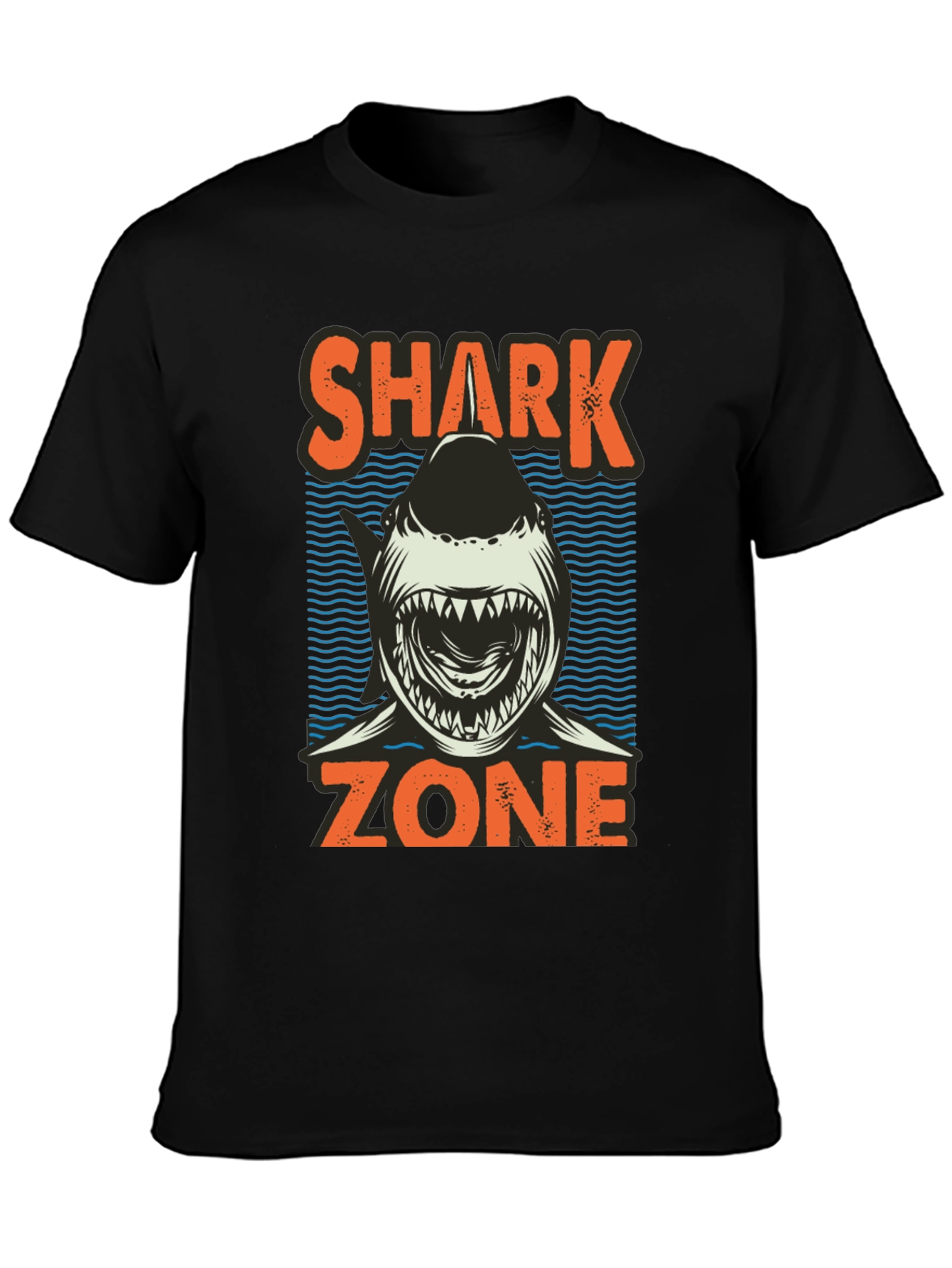 Black Shark Zone Graphic T-Shirt - Casual Style view 3