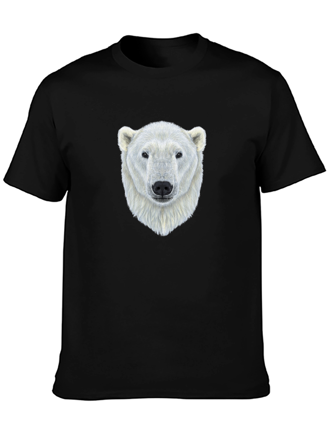 Black Cool Polar Bear Graphic Tee - Black view 3