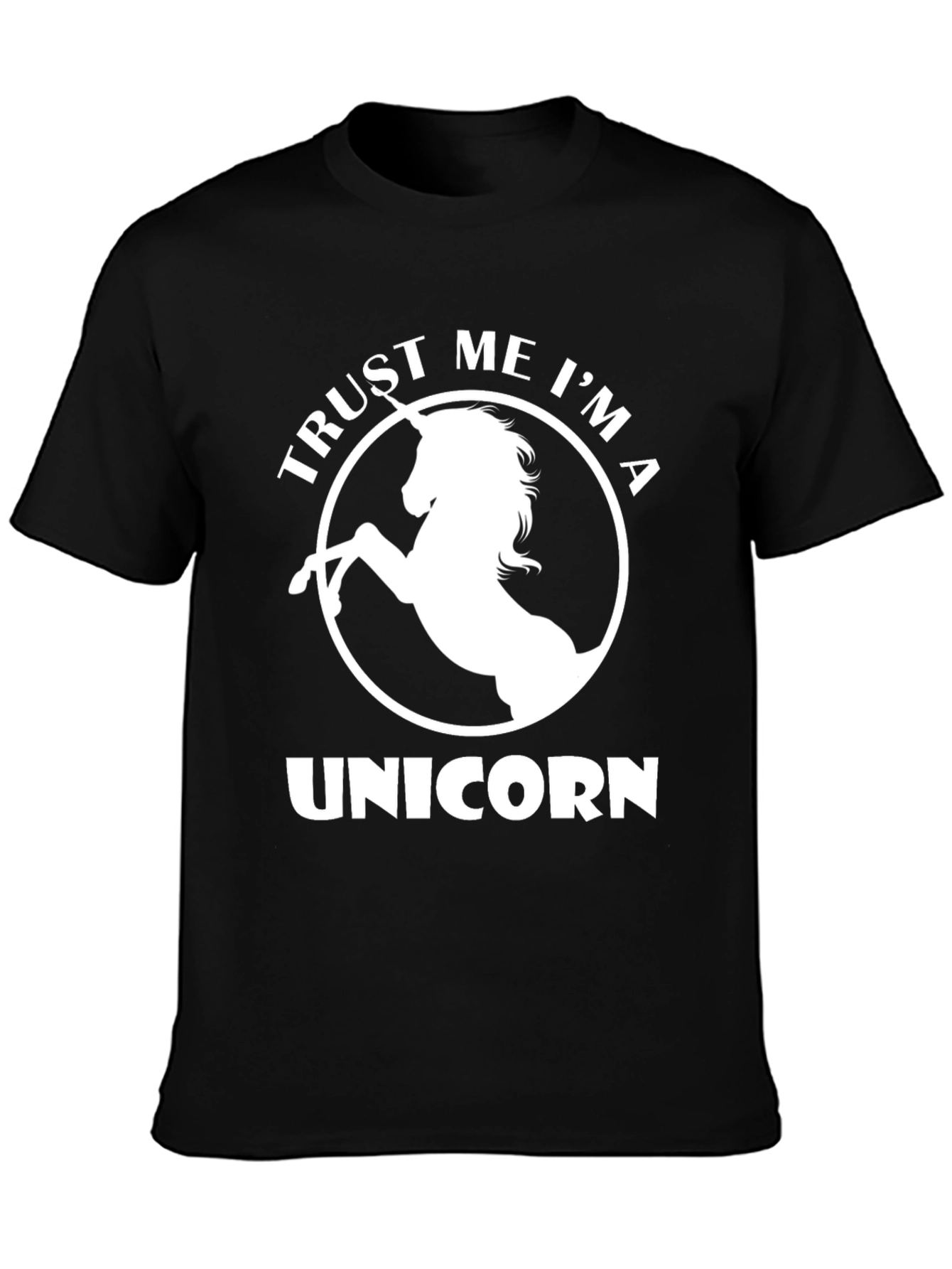 Black Trust Me I'm A Unicorn T-Shirt - Black view 3
