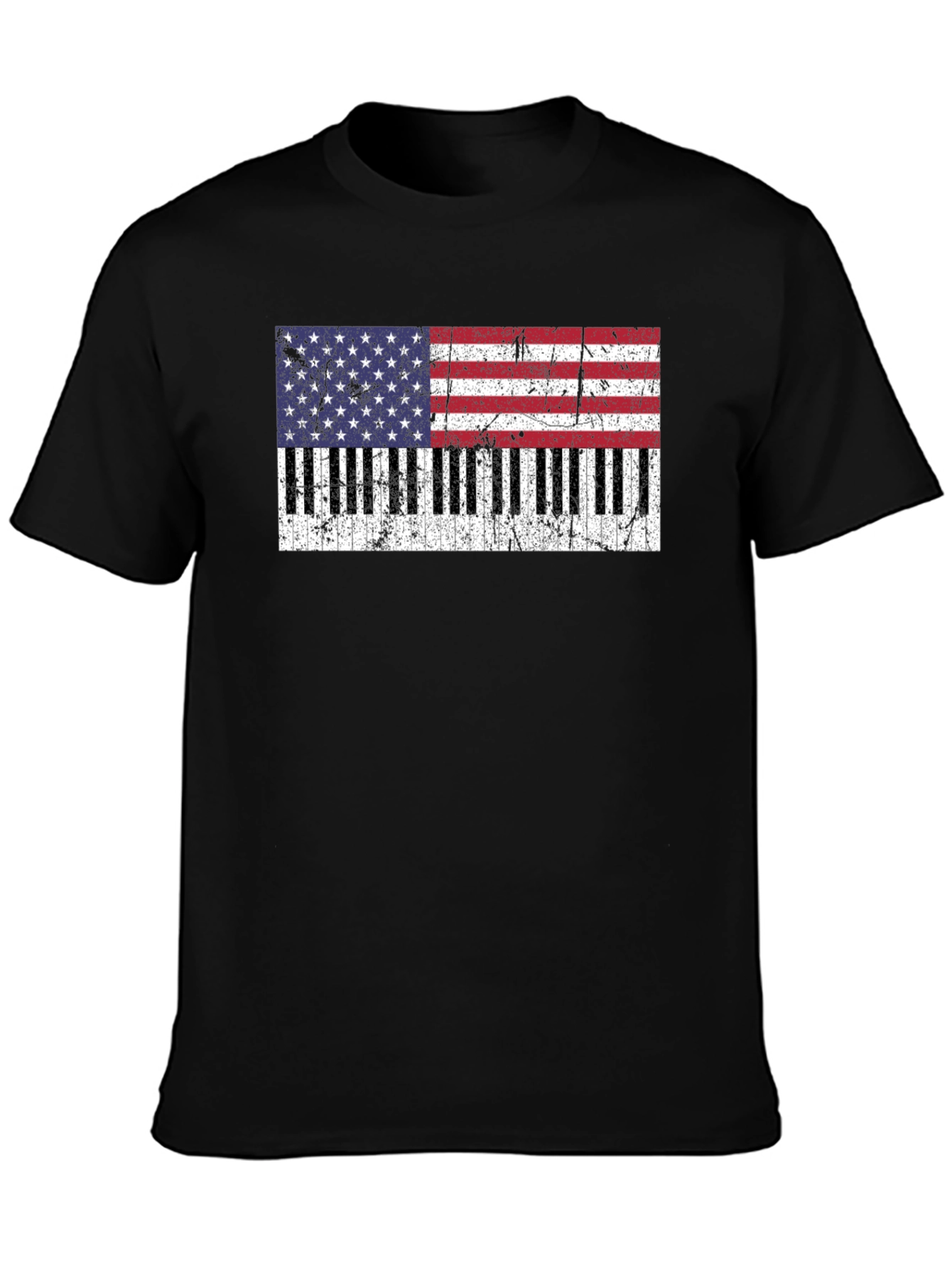 Piano Keys American Flag T-Shirt - 3