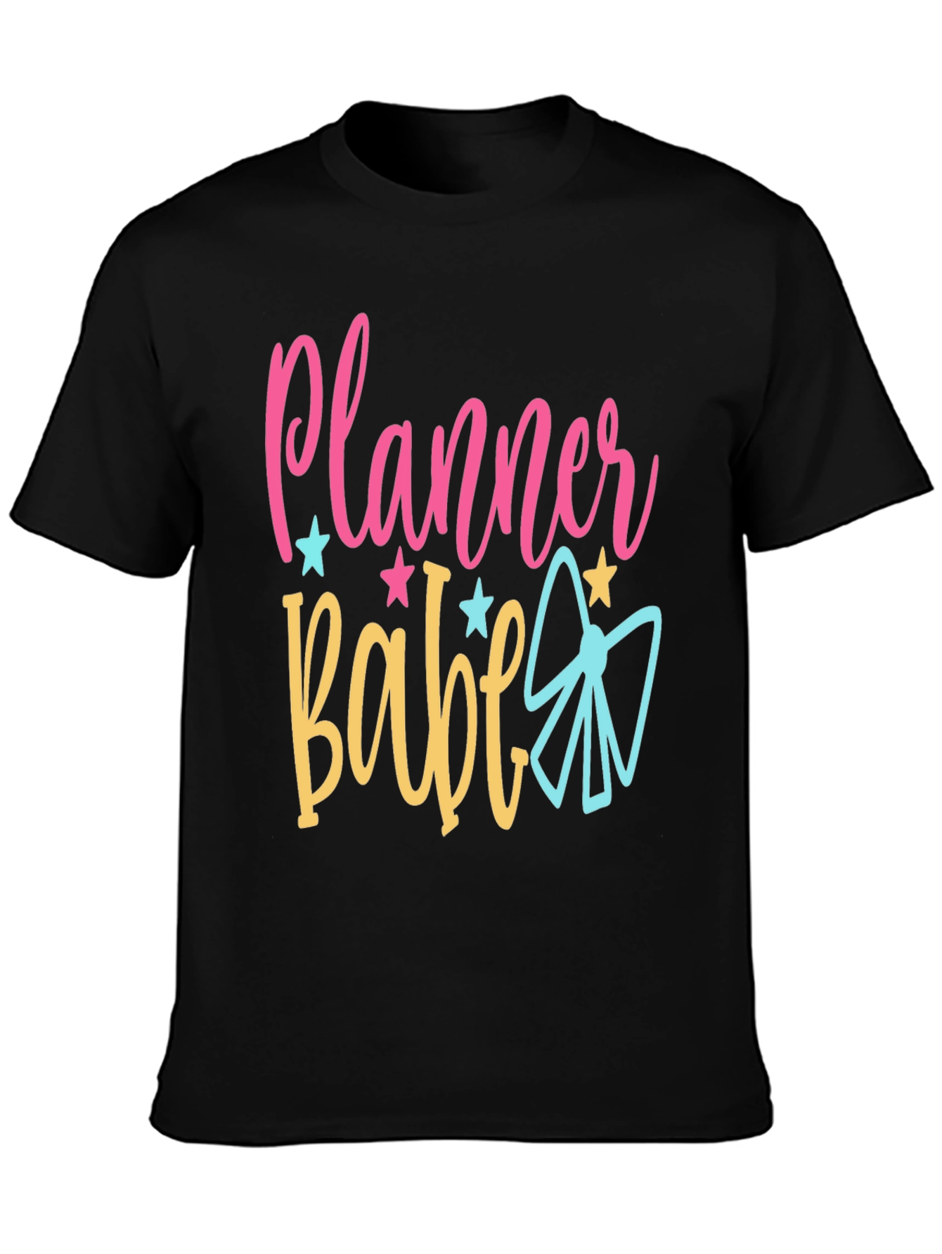 Black Planner Babe Graphic Tee - Cute and Stylish view 3