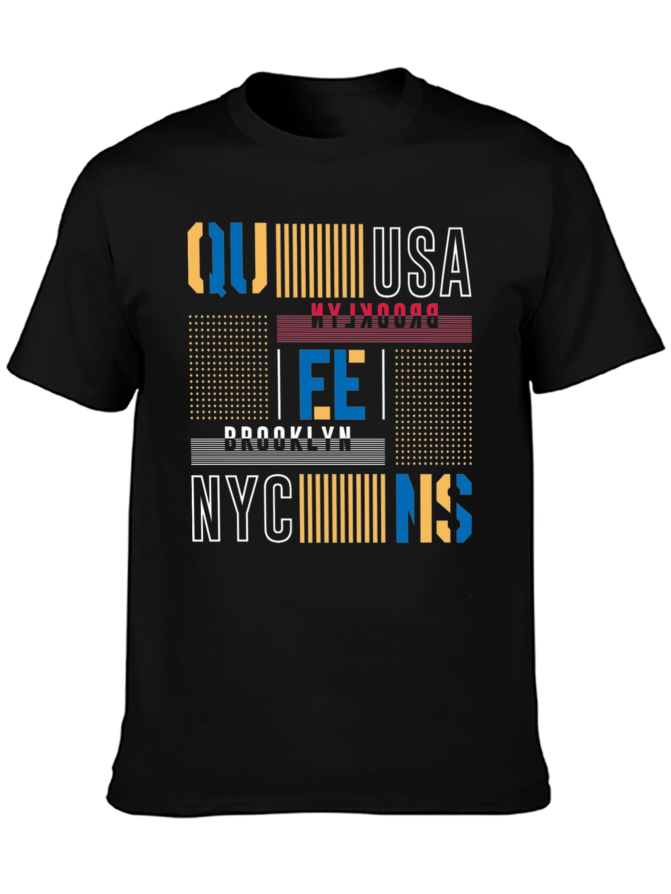 Black Urban Graphic Tee - NYC Brooklyn USA view 3