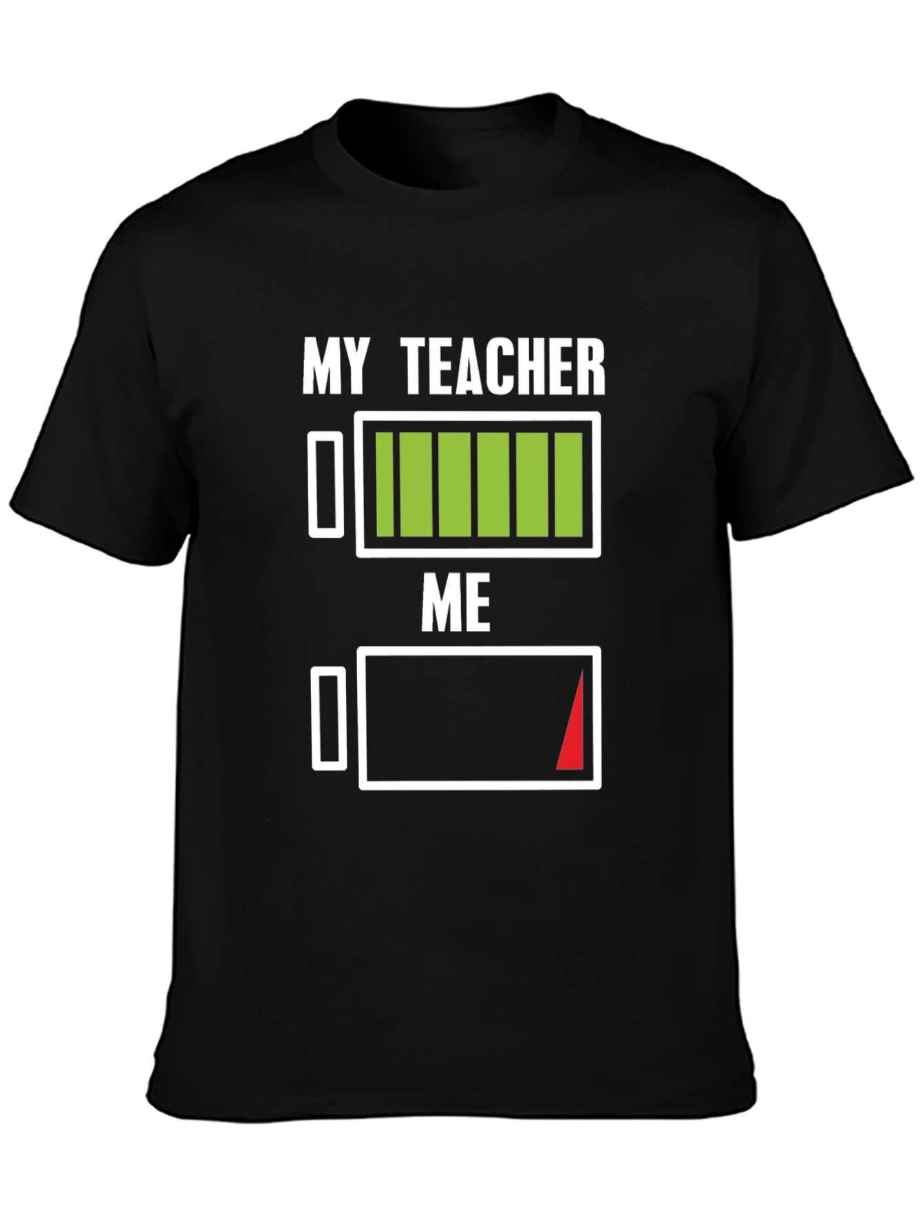 Black My Teacher/Me Energy Level Graphic Tee view 3
