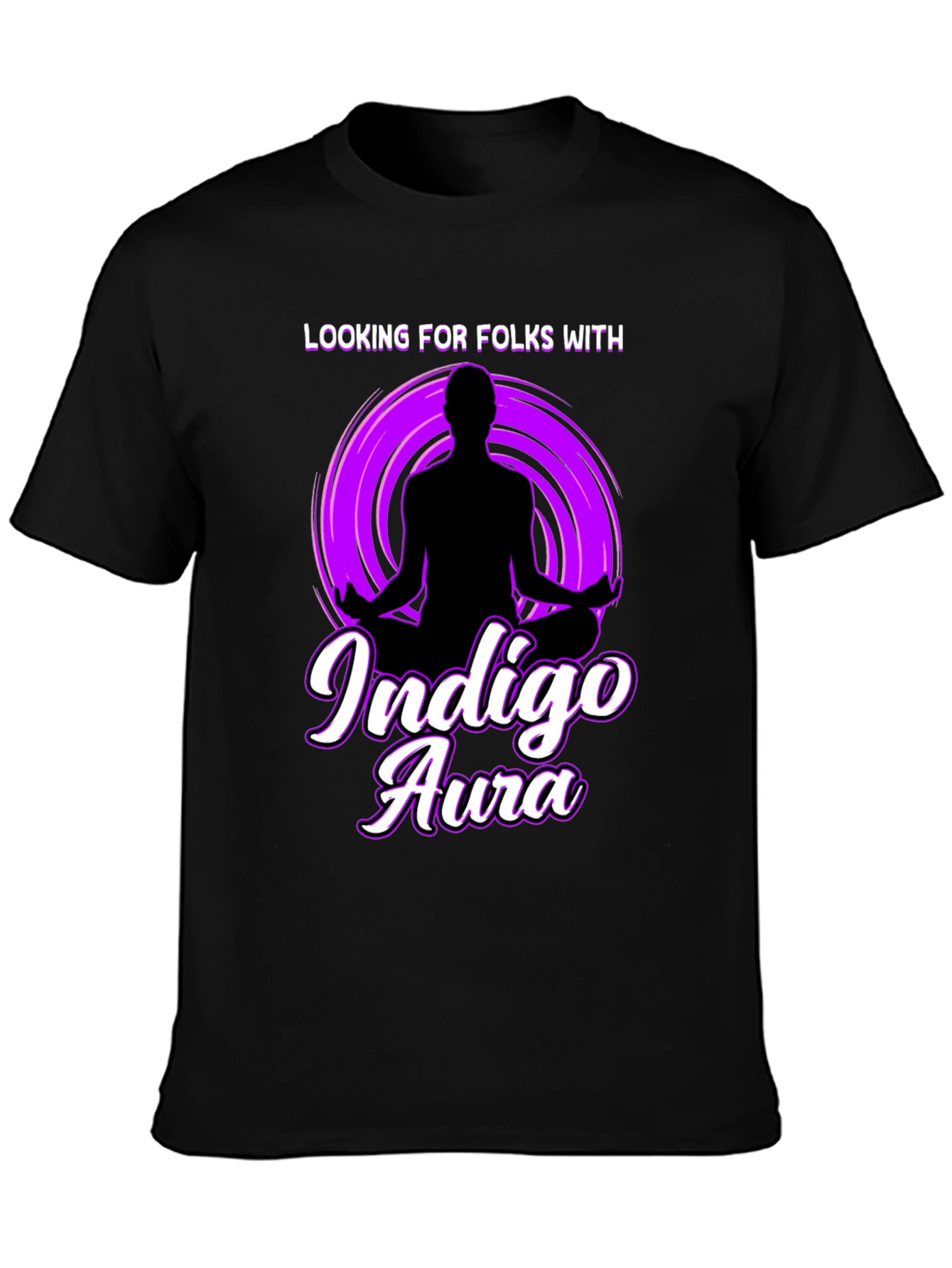 Black Indigo Aura Graphic Tee view 3