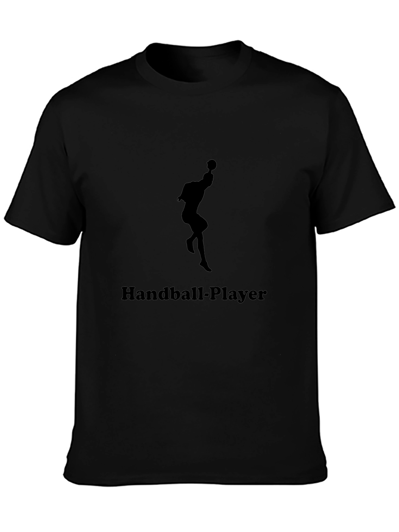 Black Handball Player Graphic Tee - Black view 3