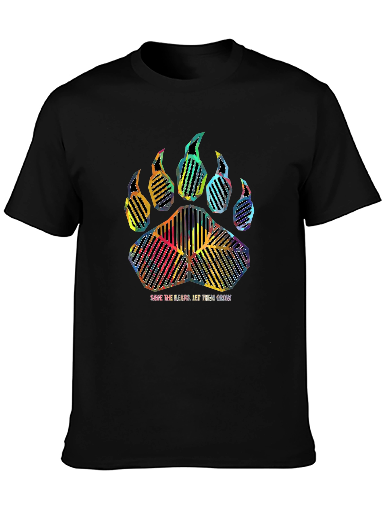 Black Save the Bears Graphic T-Shirt view 3