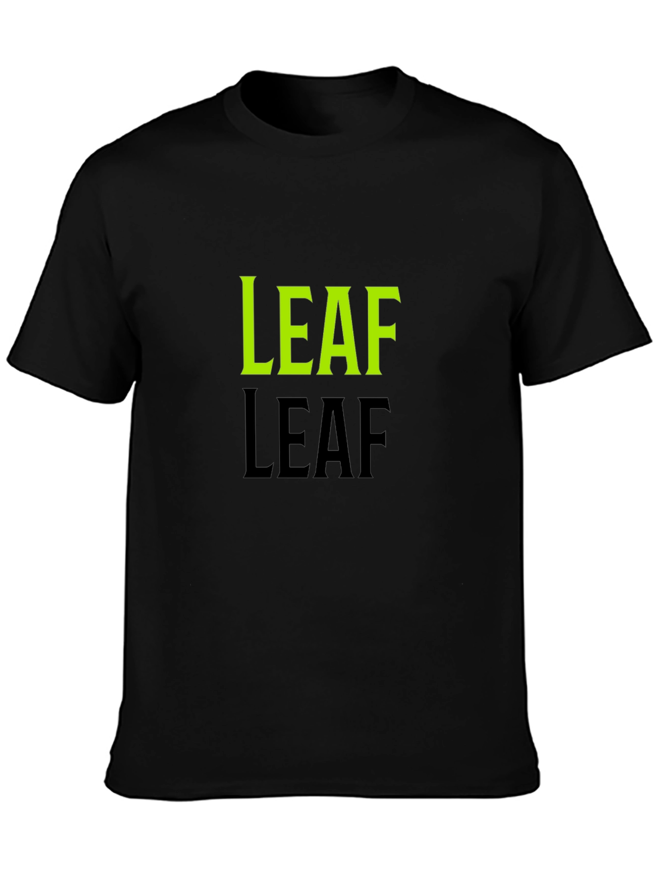 Black Leaf Graphic Black T-Shirt view 3