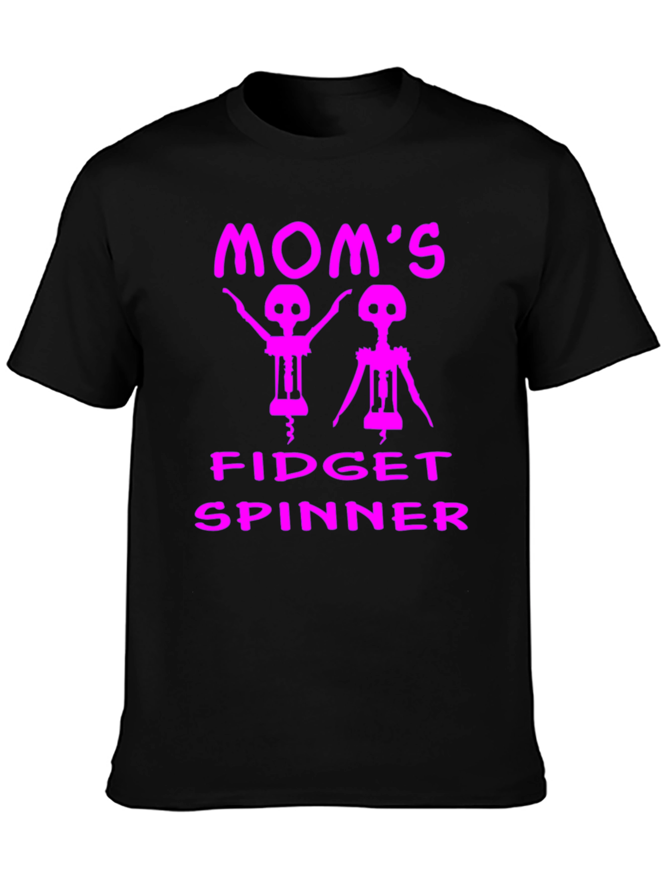 Black Mom's Fidget Spinner Funny T-Shirt view 3