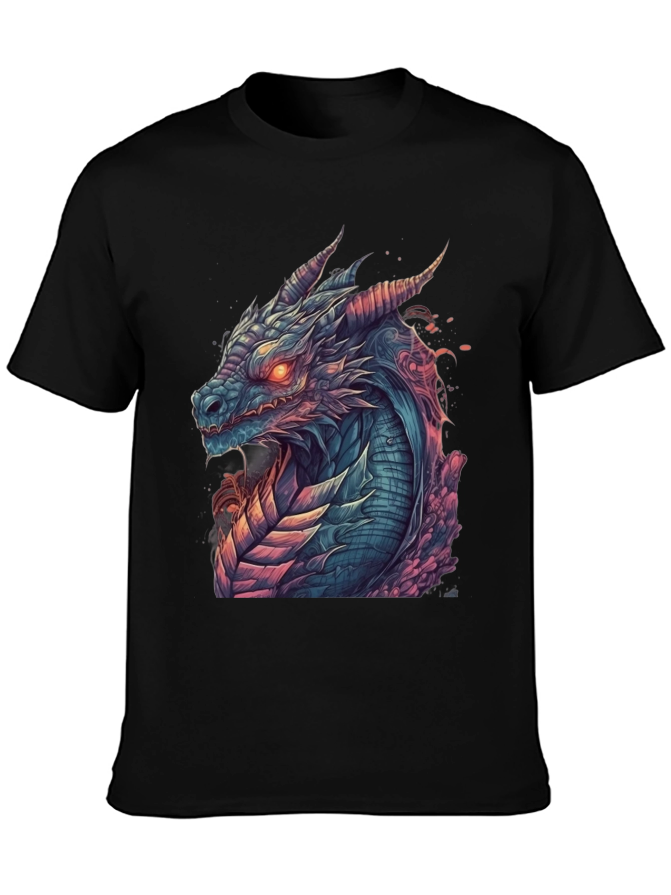 Black Dragon Graphic Tee - Men's Black T-Shirt view 3
