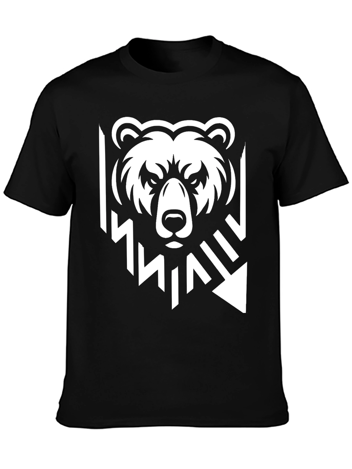 Black Bear Graphic Black T-Shirt - Modern Style view 3