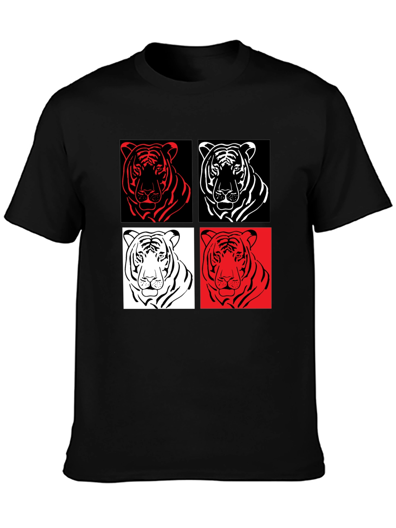 Black Tiger Pop Art Graphic Tee - Unisex Style view 3
