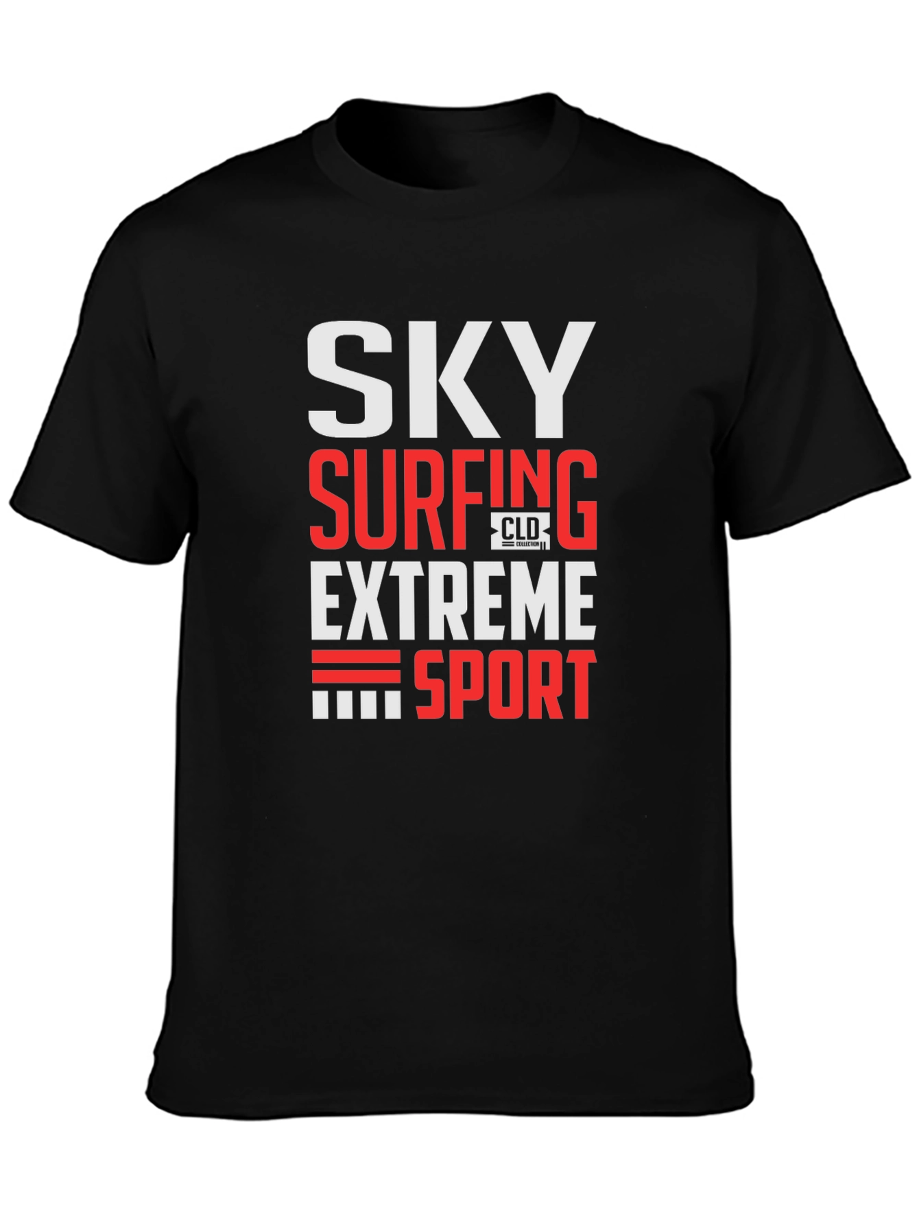 Black Sky Surfing Extreme Sport Graphic Tee view 3