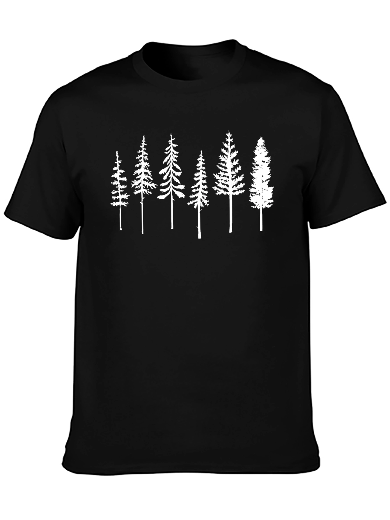 Black Nature Inspired Graphic Tee view 3