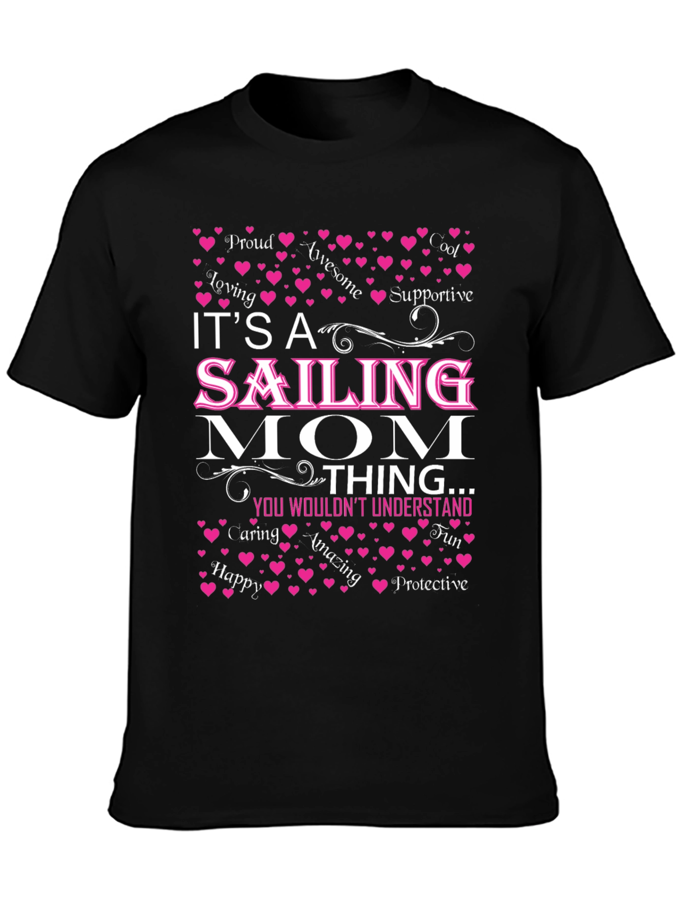 Black It's a Sailing Mom Thing T-Shirt view 3