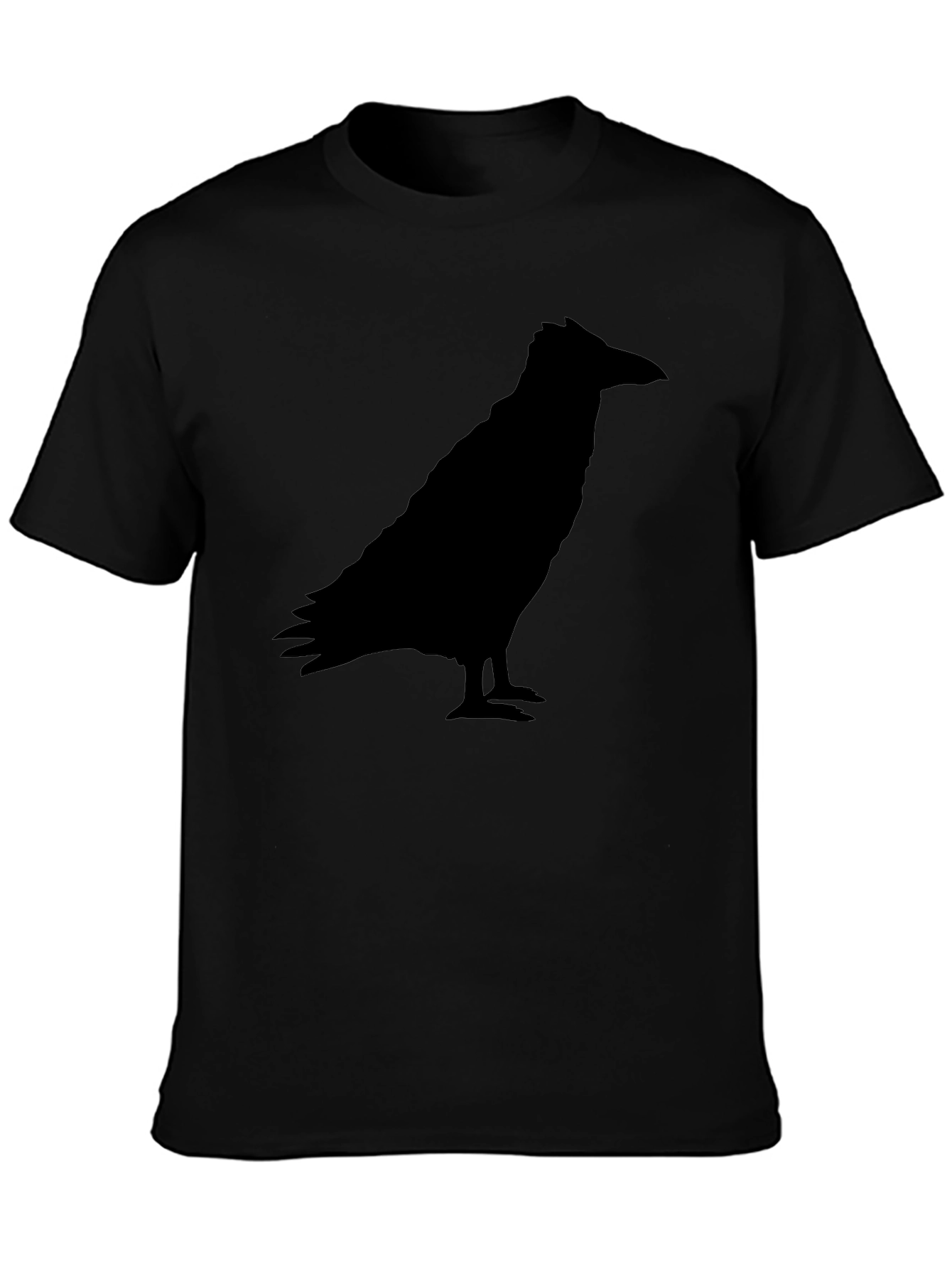 Black Raven Silhouette Graphic Tee - Black Crow Shirt view 3