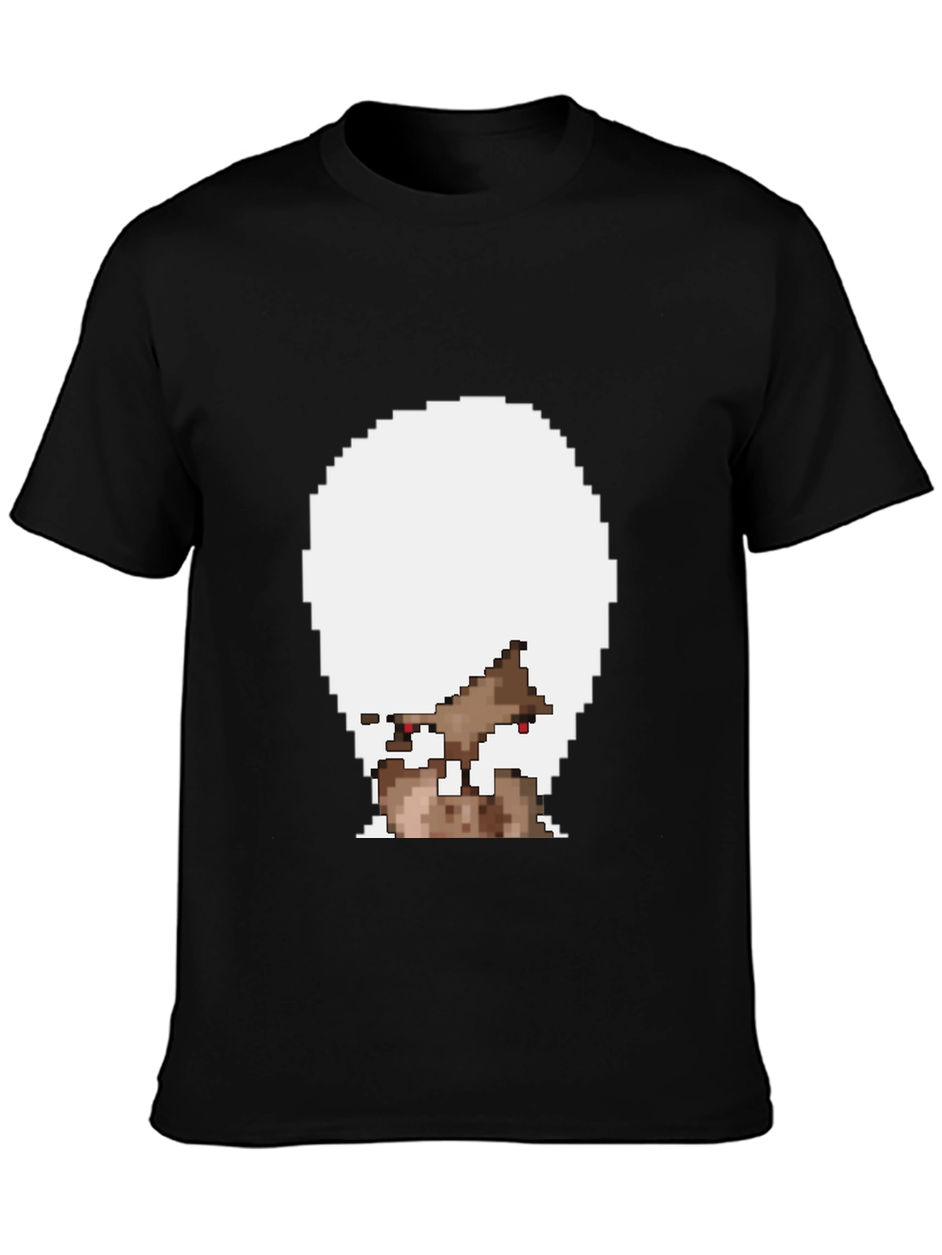 Black Pixelated T-Shirt - Unique Design view 3