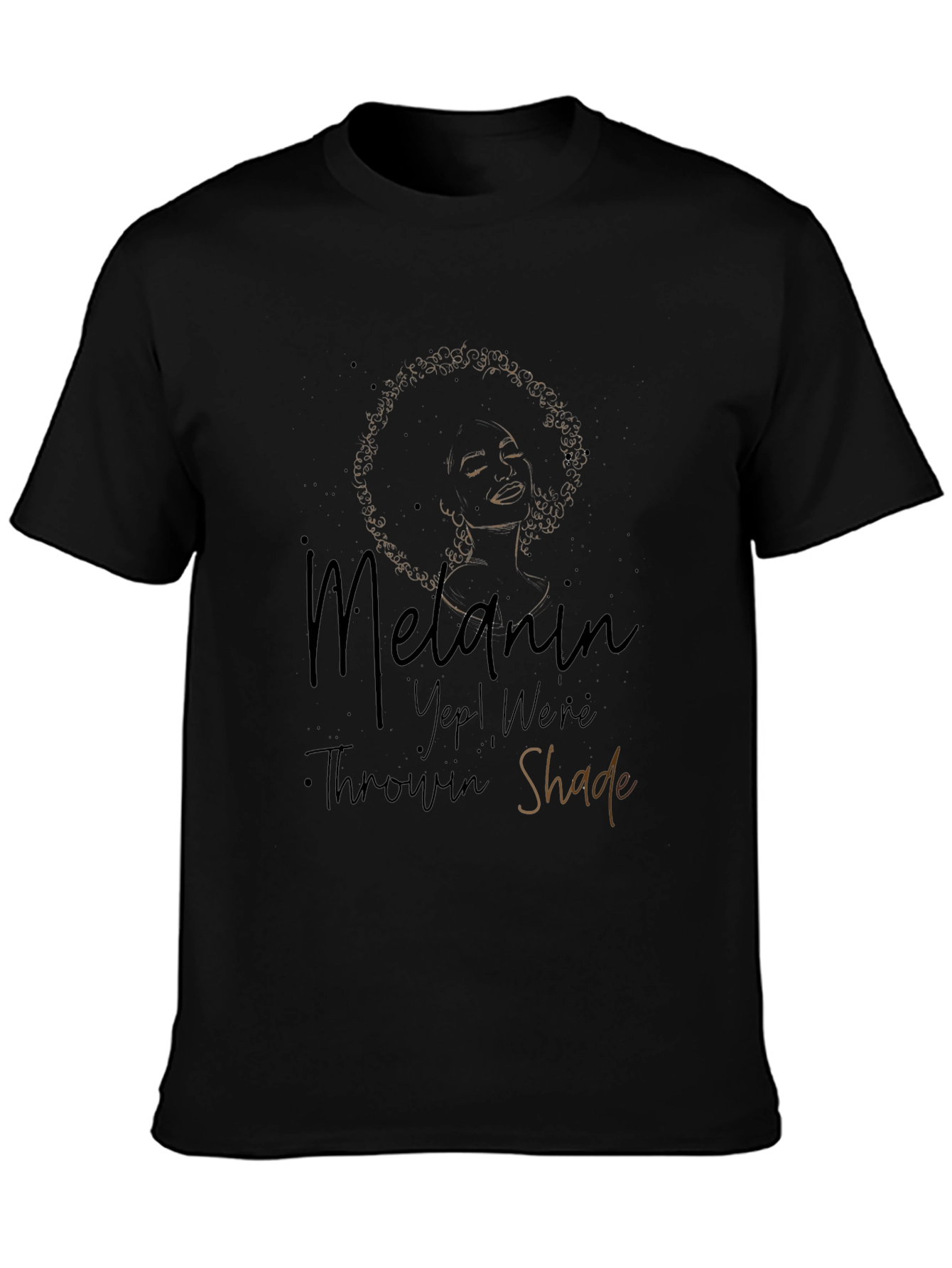 Black Melanin Throwin Shade Graphic Tee - Black view 3