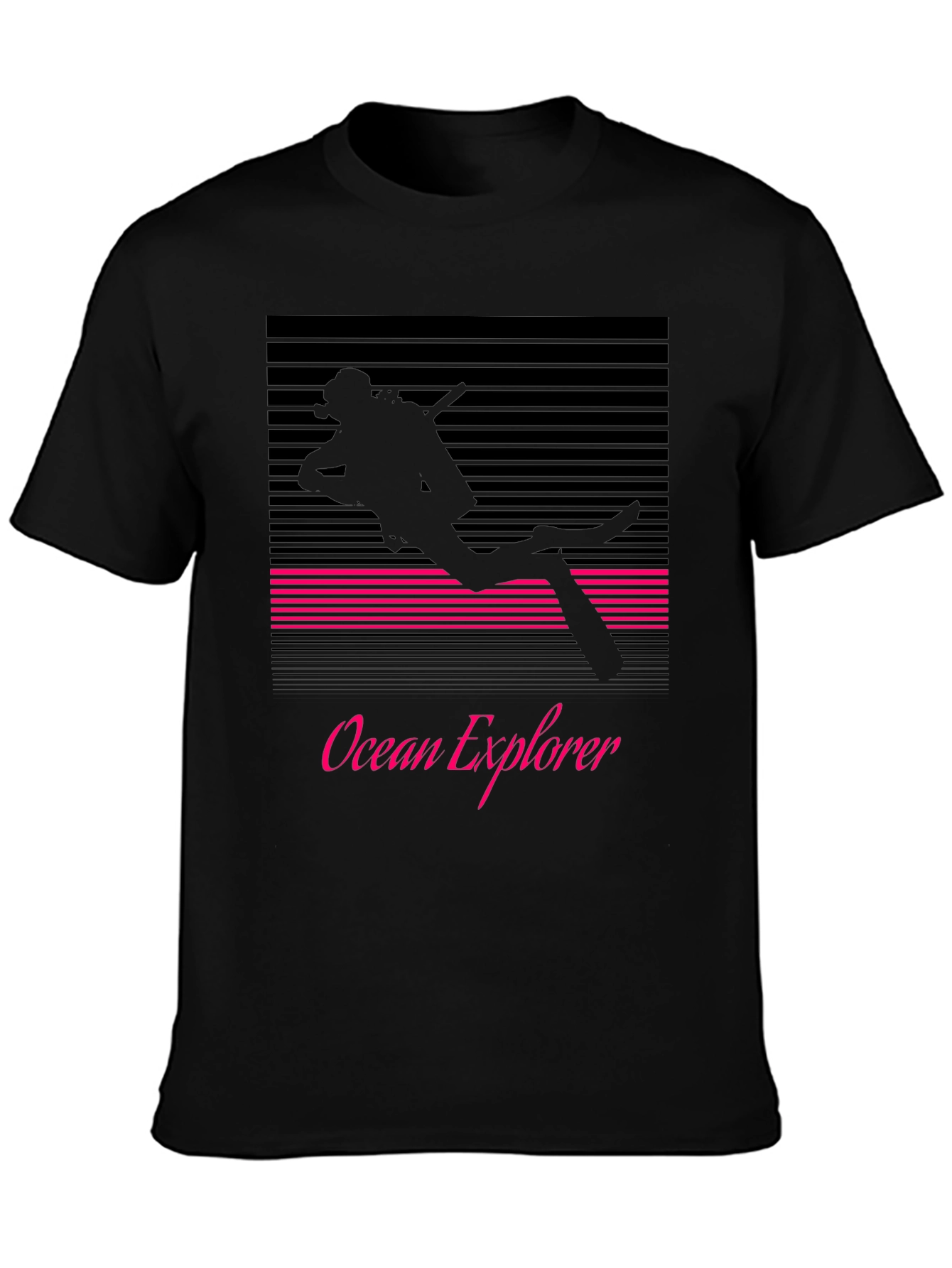 Black Ocean Explorer Scuba Diving T-Shirt view 3