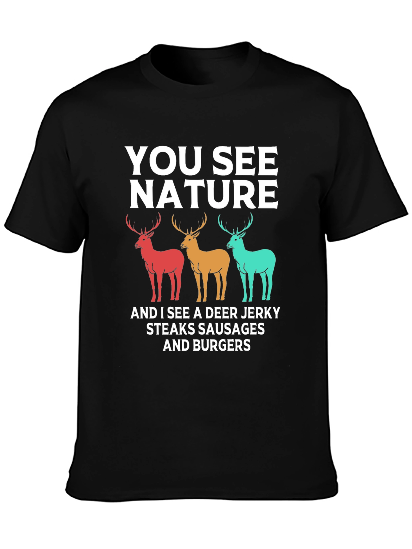 Black Deer Jerky T-Shirt - Hunting Season Tee view 3