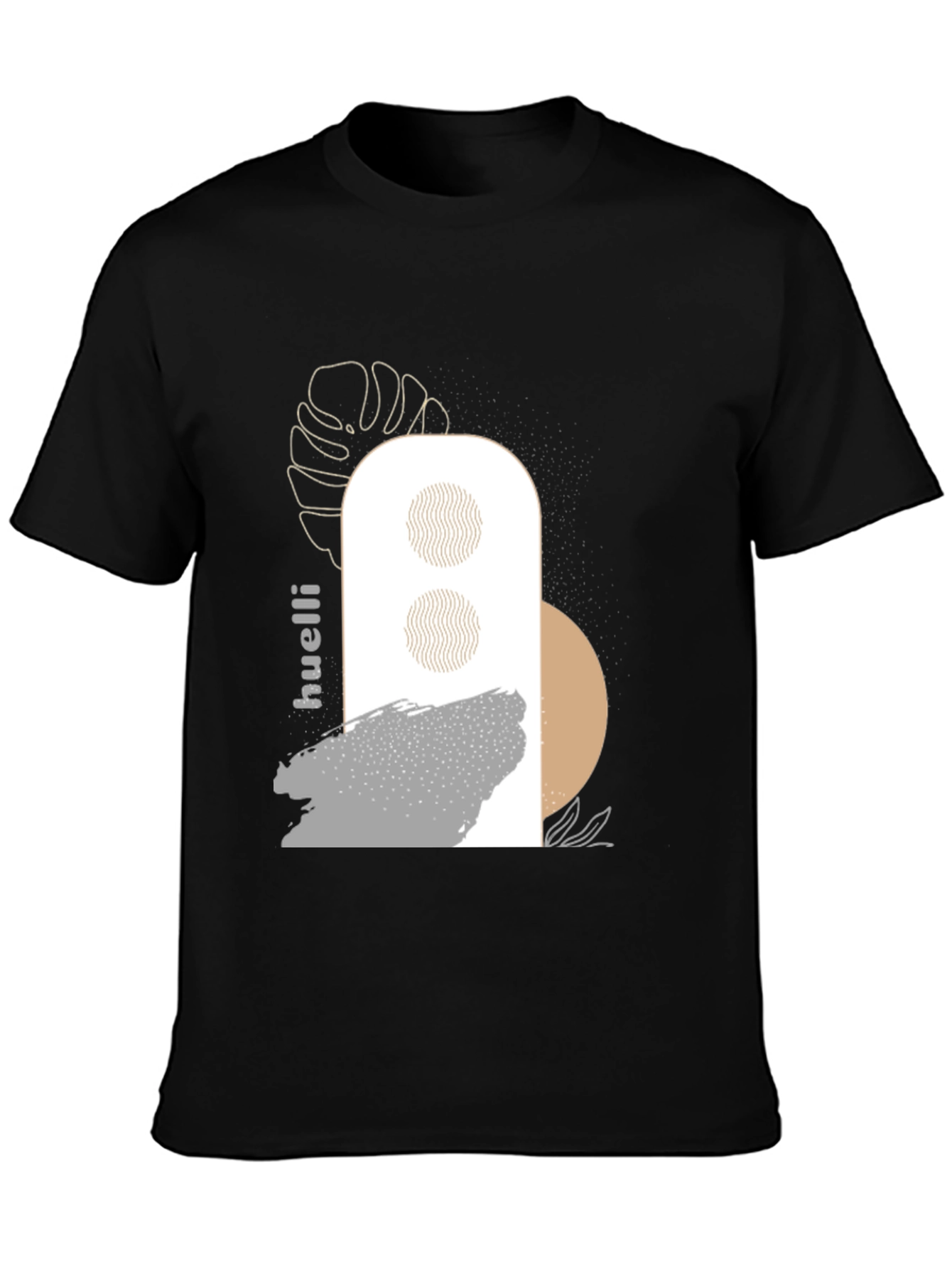 Abstract Graphic Print Black T-Shirt - 3