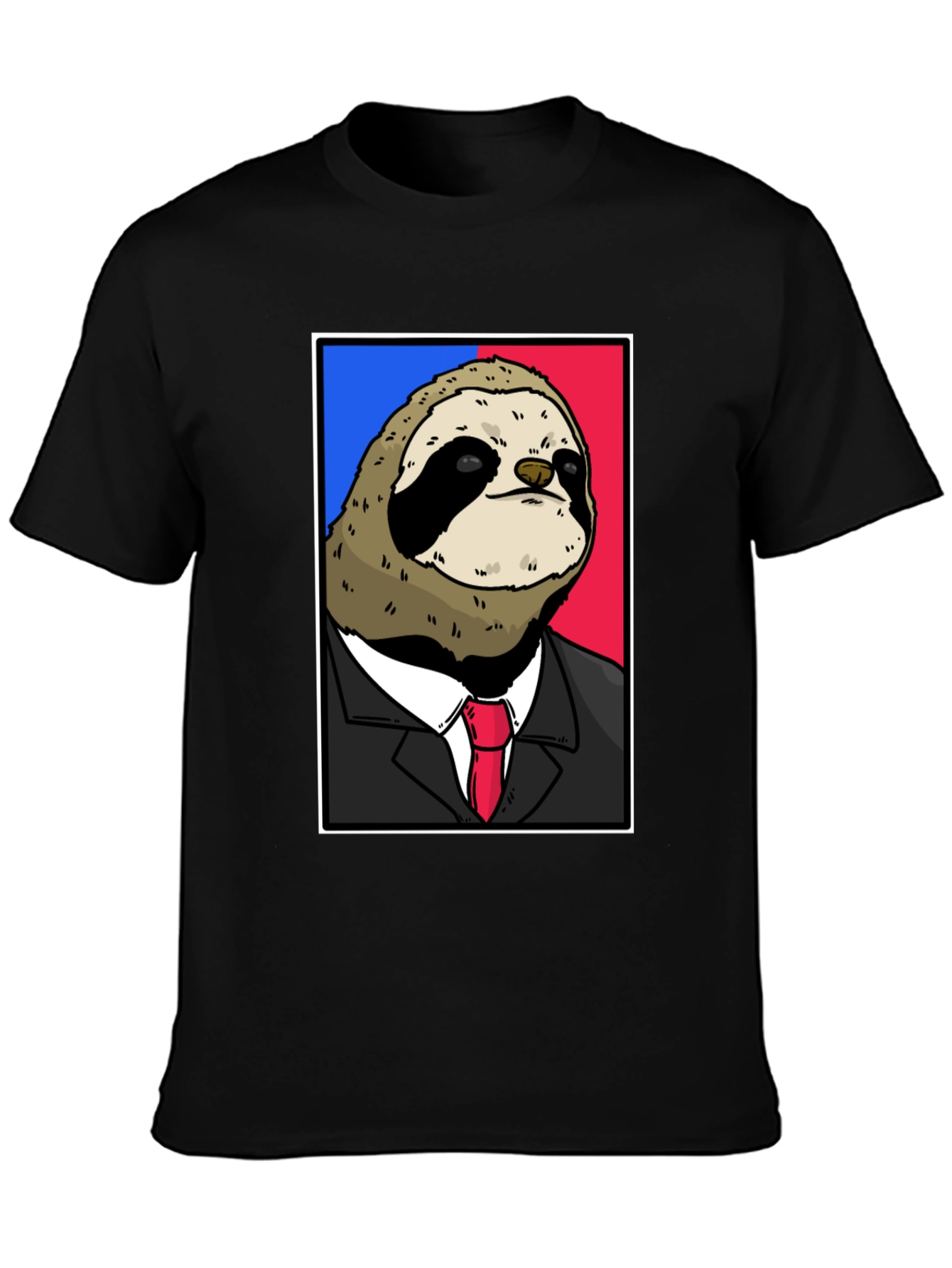 Black Sloth Boss T-Shirt - Funny Animal Tee view 3
