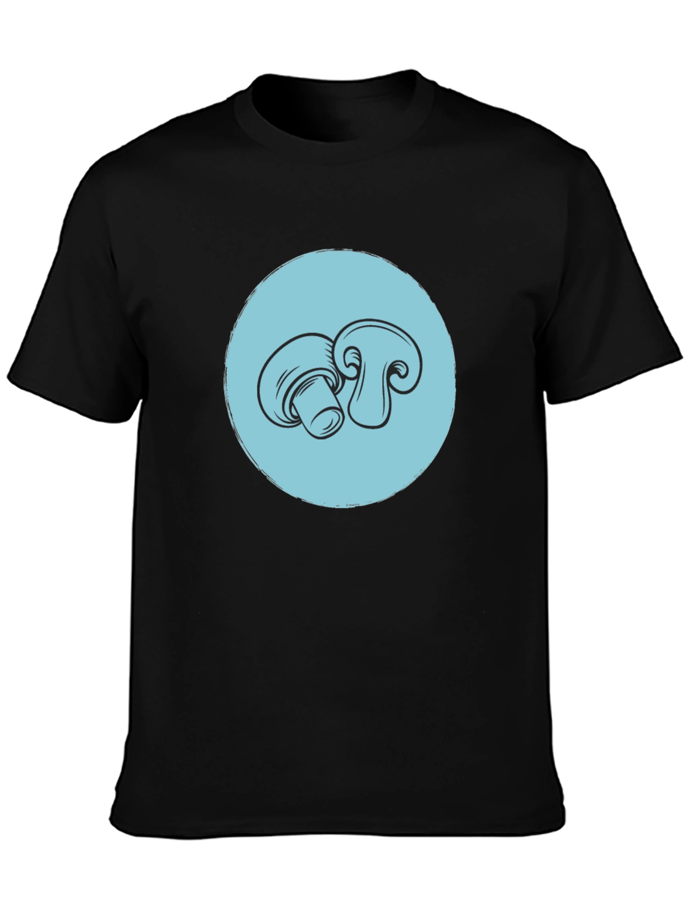 Black Mushroom Graphic Tee - Stylish Unisex T-Shirt view 3
