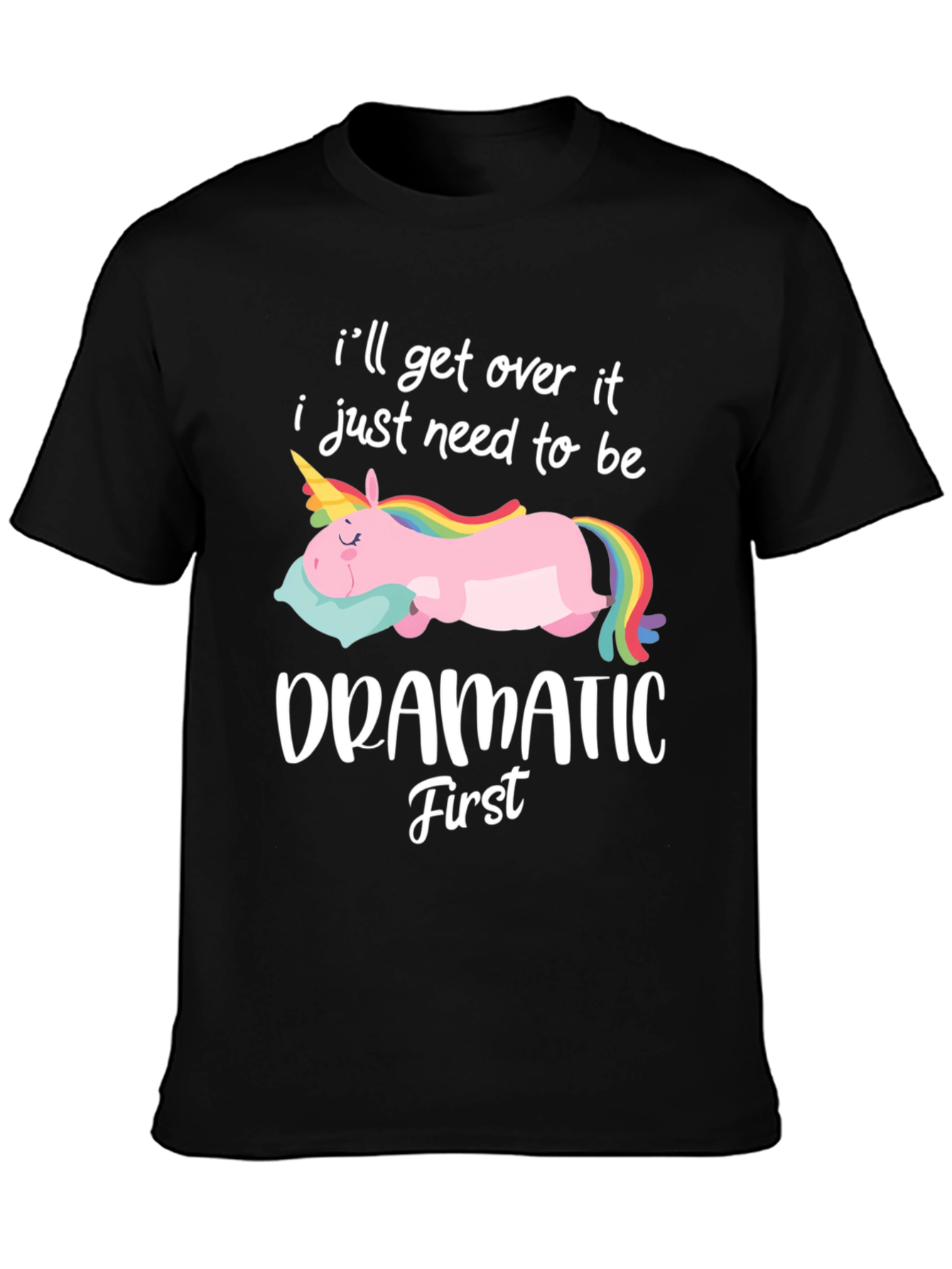 Black Dramatic First Unisex T-Shirt view 3