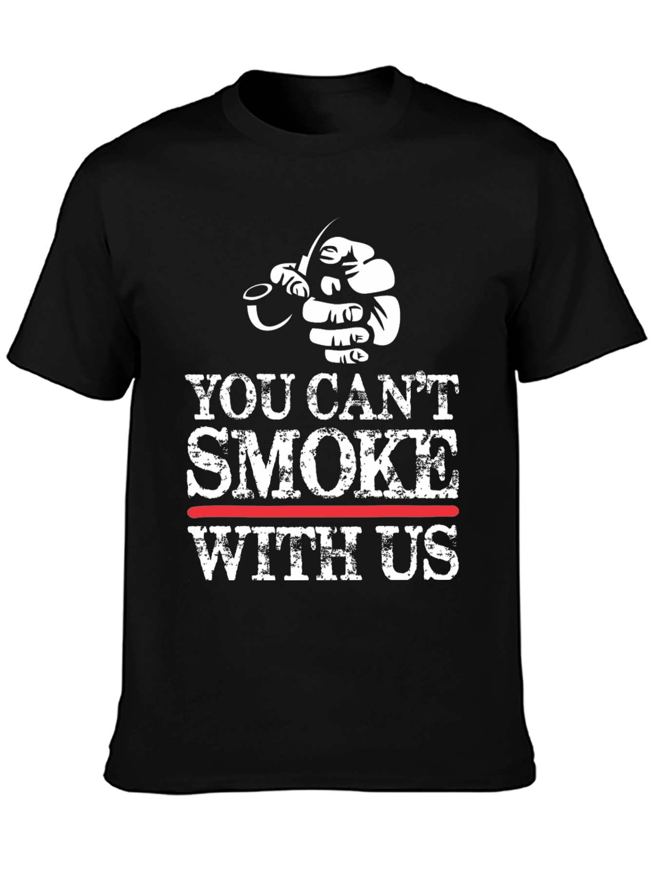 Black You Can't Smoke With Us Graphic Tee view 3