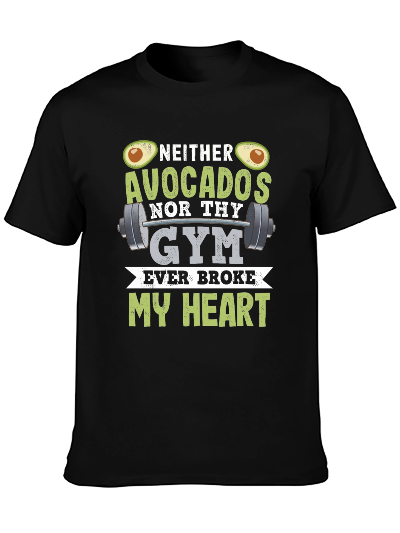 Black Avocado & Gym Heartbreak T-Shirt view 3