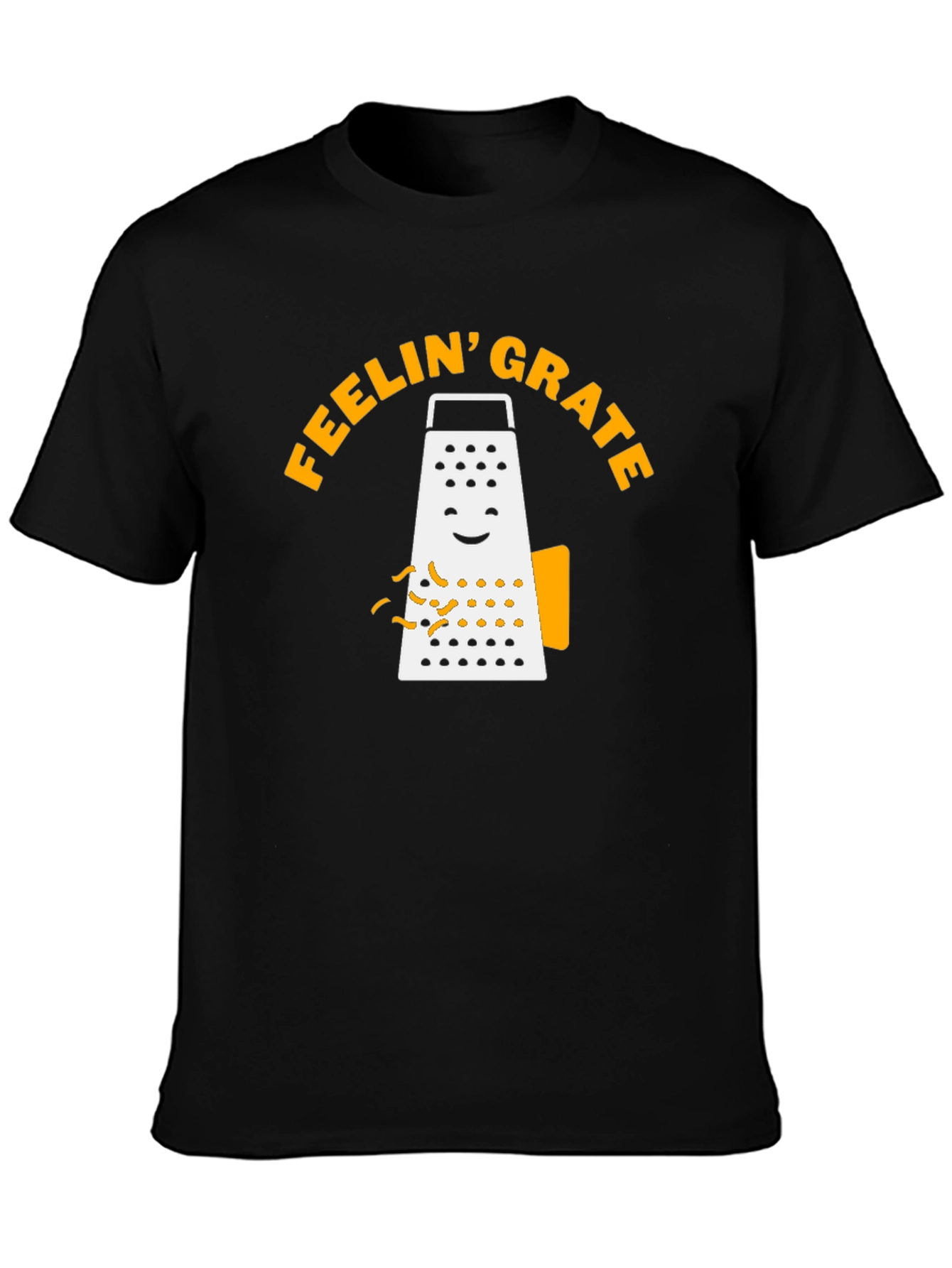 Black Feelin' Grate T-Shirt - Funny Cheese Grater Graphic Tee view 3