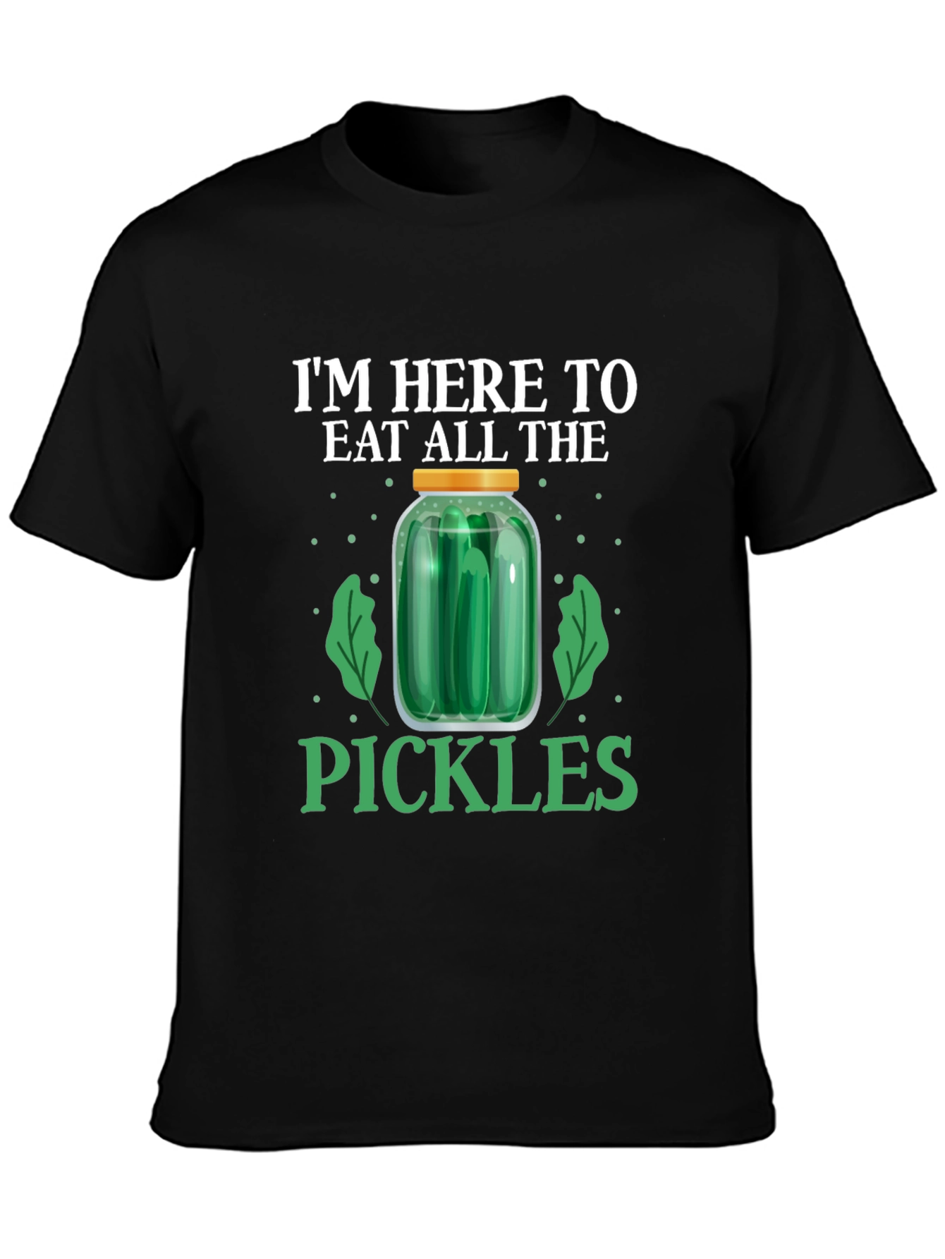 Black Eat All The Pickles Graphic T-Shirt view 3