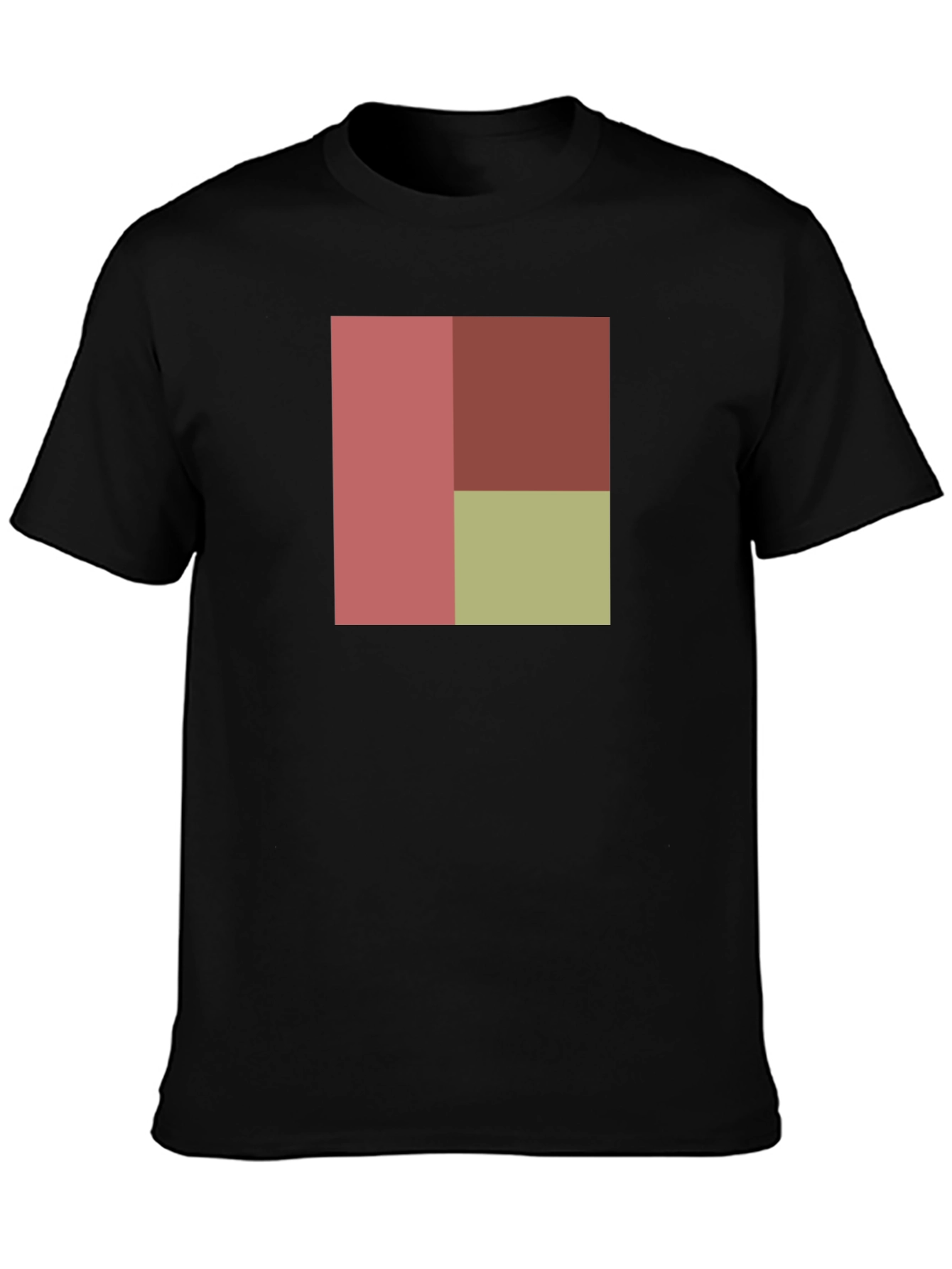 Black Modern Color Block Tee - Stylish Casual Wear view 3