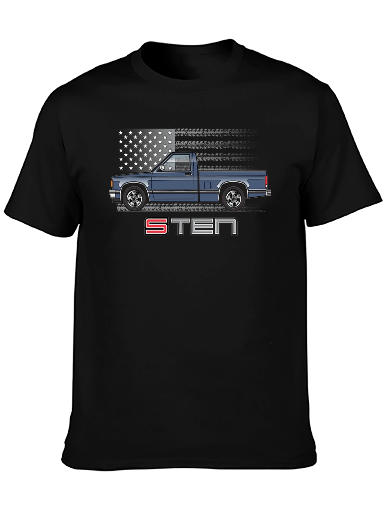 Black S10 Truck Graphic T-Shirt - Classic Pickup Tee view 3