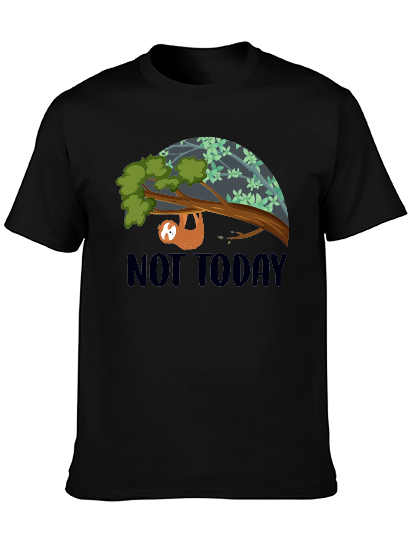 Black Not Today Sloth Graphic Tee - Relaxed Fit view 3