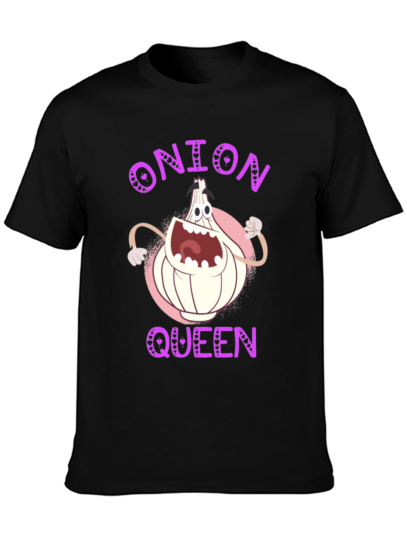 Black Onion Queen T-Shirt - Funny Graphic Tee view 3