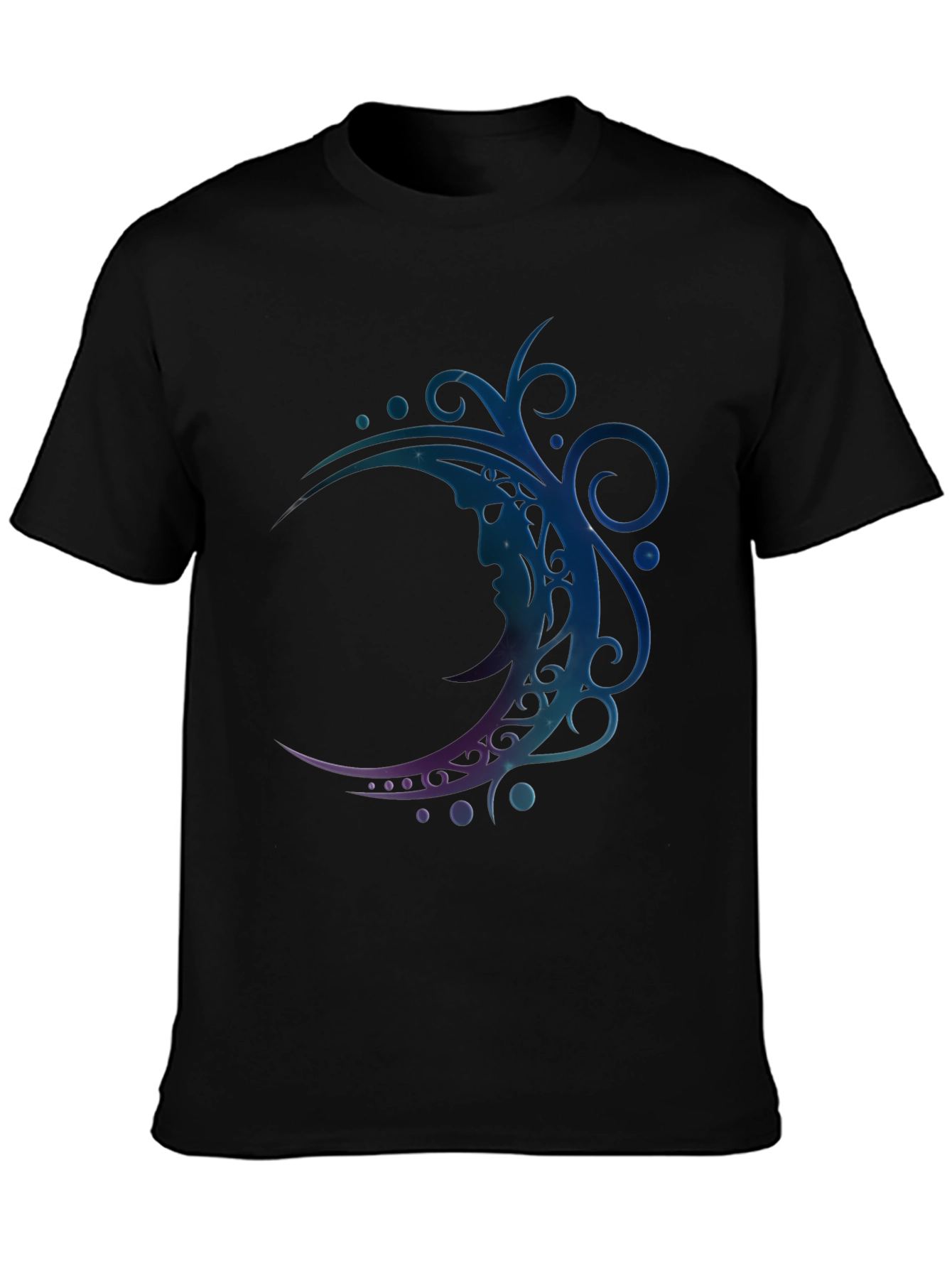 Black Mystic Moon Graphic Tee - Premium Comfort view 3
