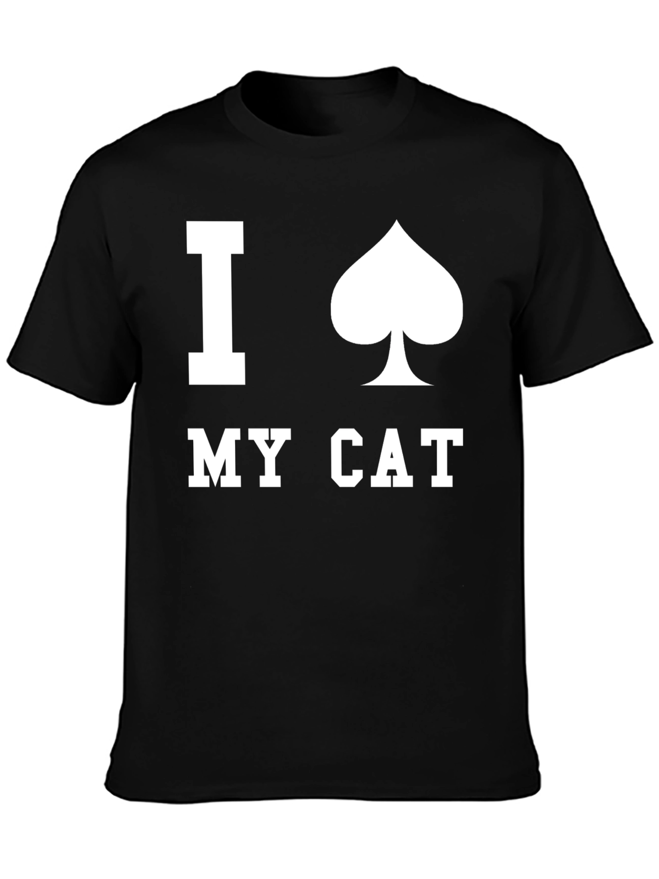 Black I Spade My Cat T-Shirt - Funny Graphic Tee view 3