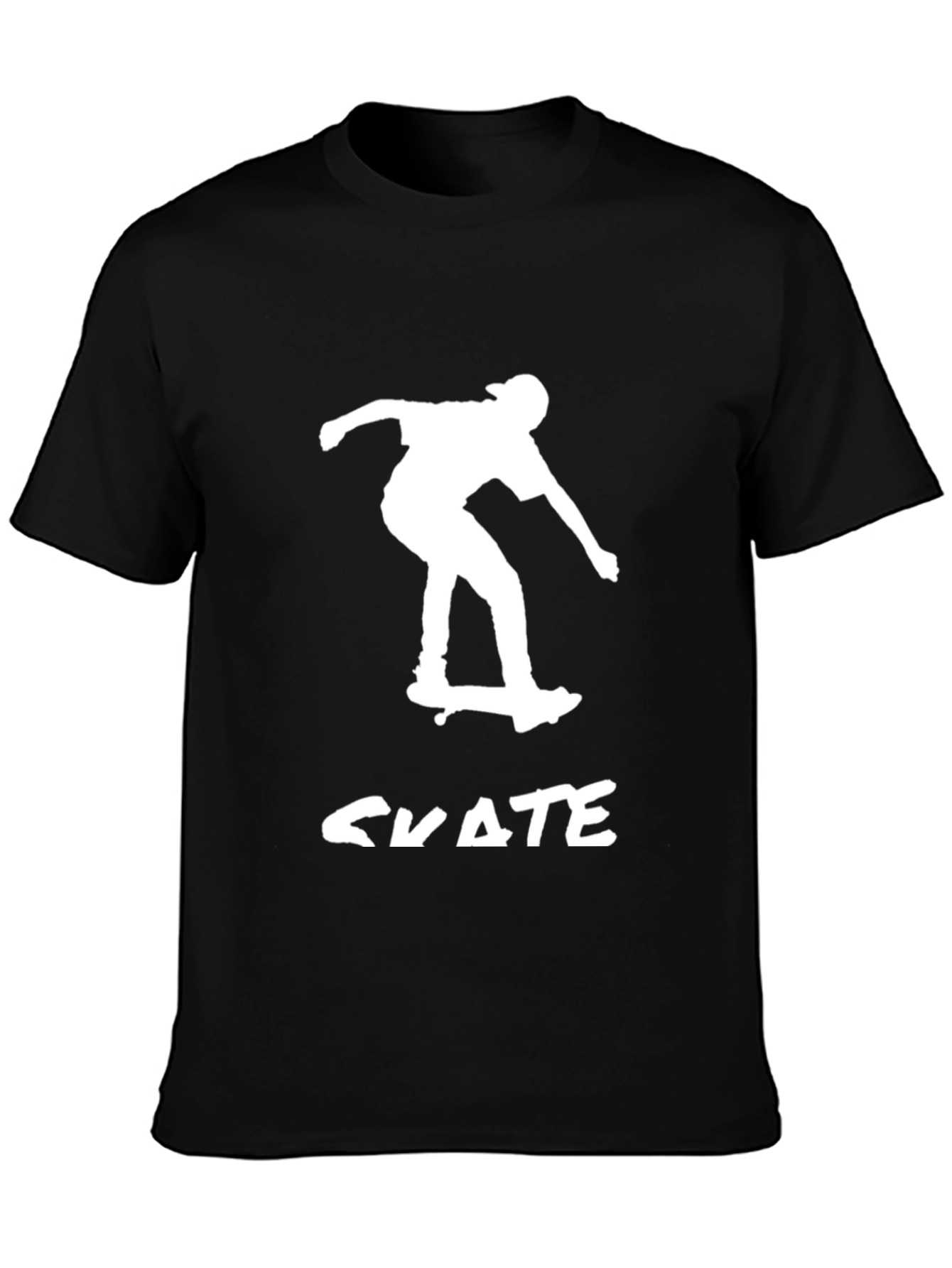 Black Cool Skater T-Shirt - Black Graphic Tee view 3