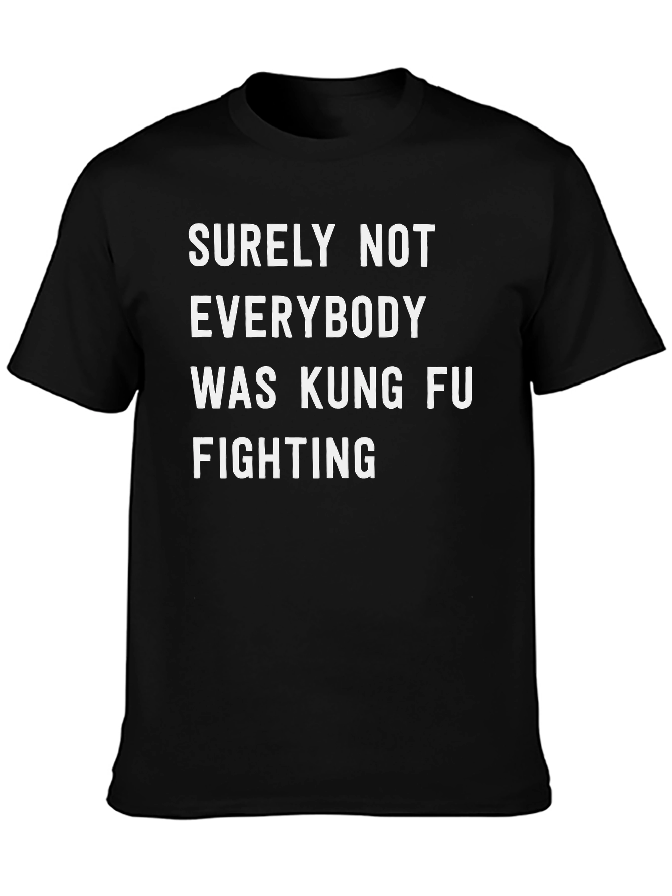 Black Kung Fu Fighting T-Shirt - Novelty Tee view 3