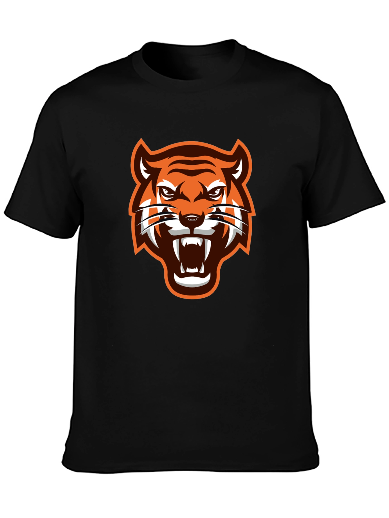 Black Tiger Graphic Black T-Shirt - Fierce and Stylish view 3